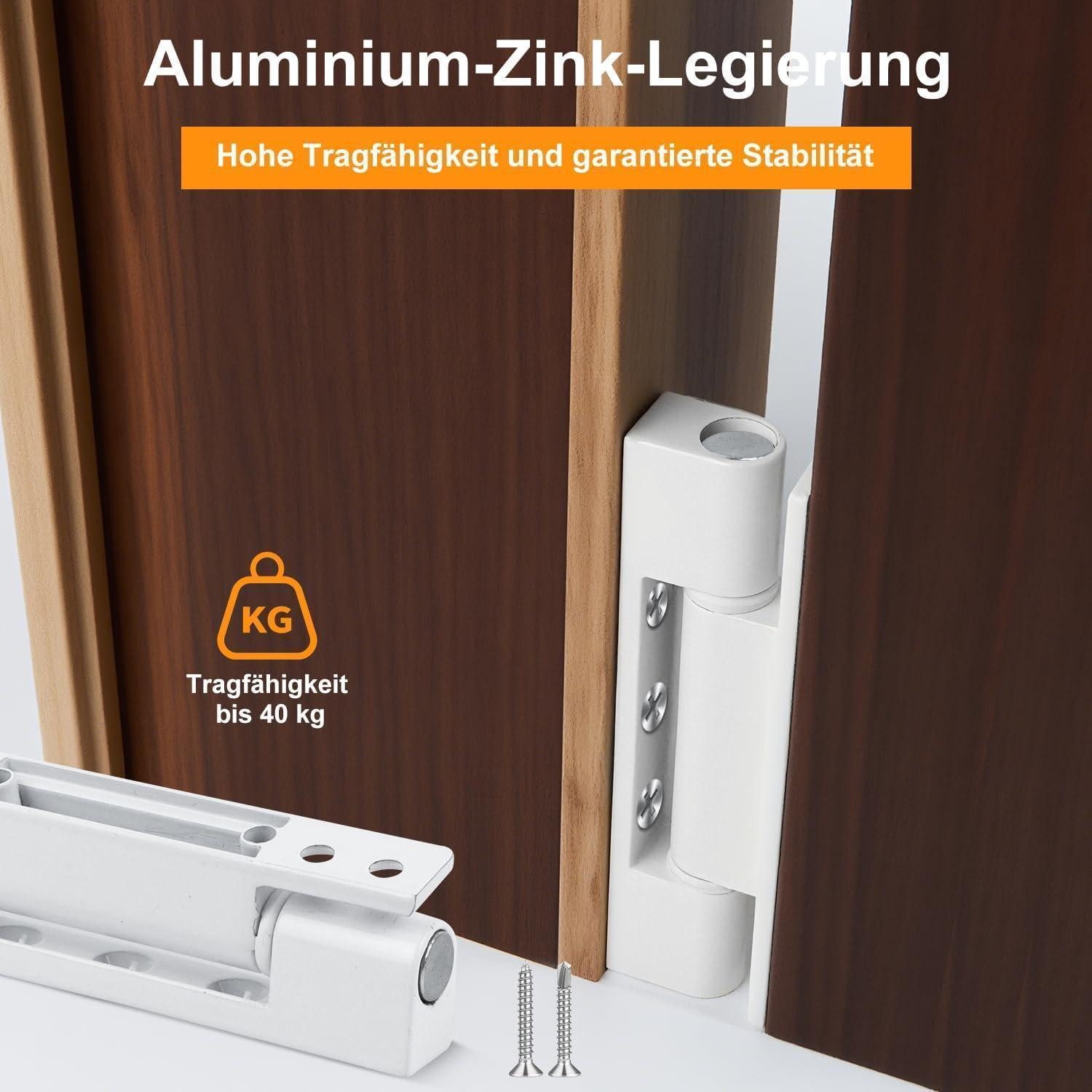 LuxusKollektion Fensterbeschlag Türscharniere 95mm Zinklegierung Weiß Fensterscharnier 3stk