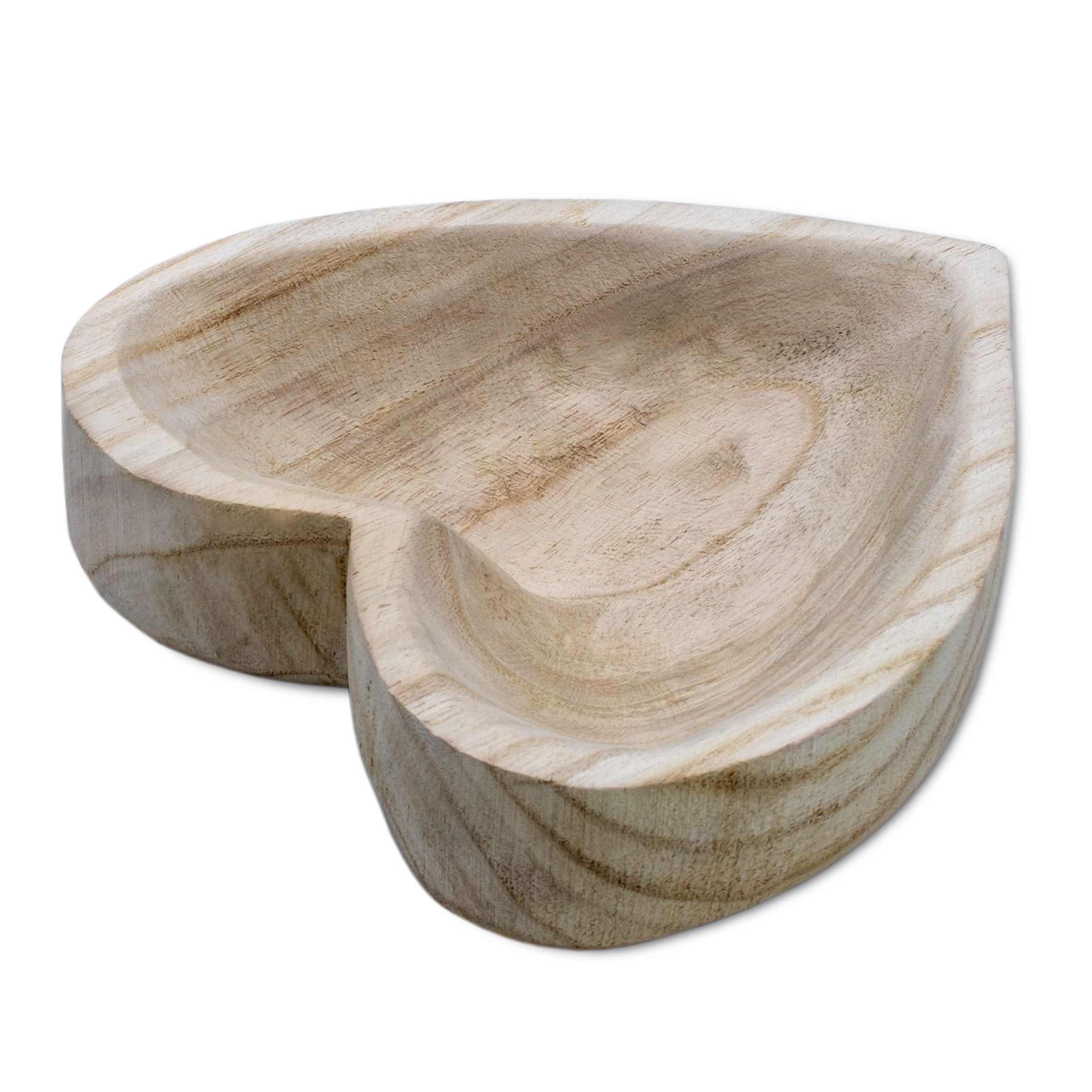 Spetebo Dekoschale Holz Dekoschale Herz natur - 21 cm (Stück, 1 St., Holzschale), Tisch Deko Obst Schale