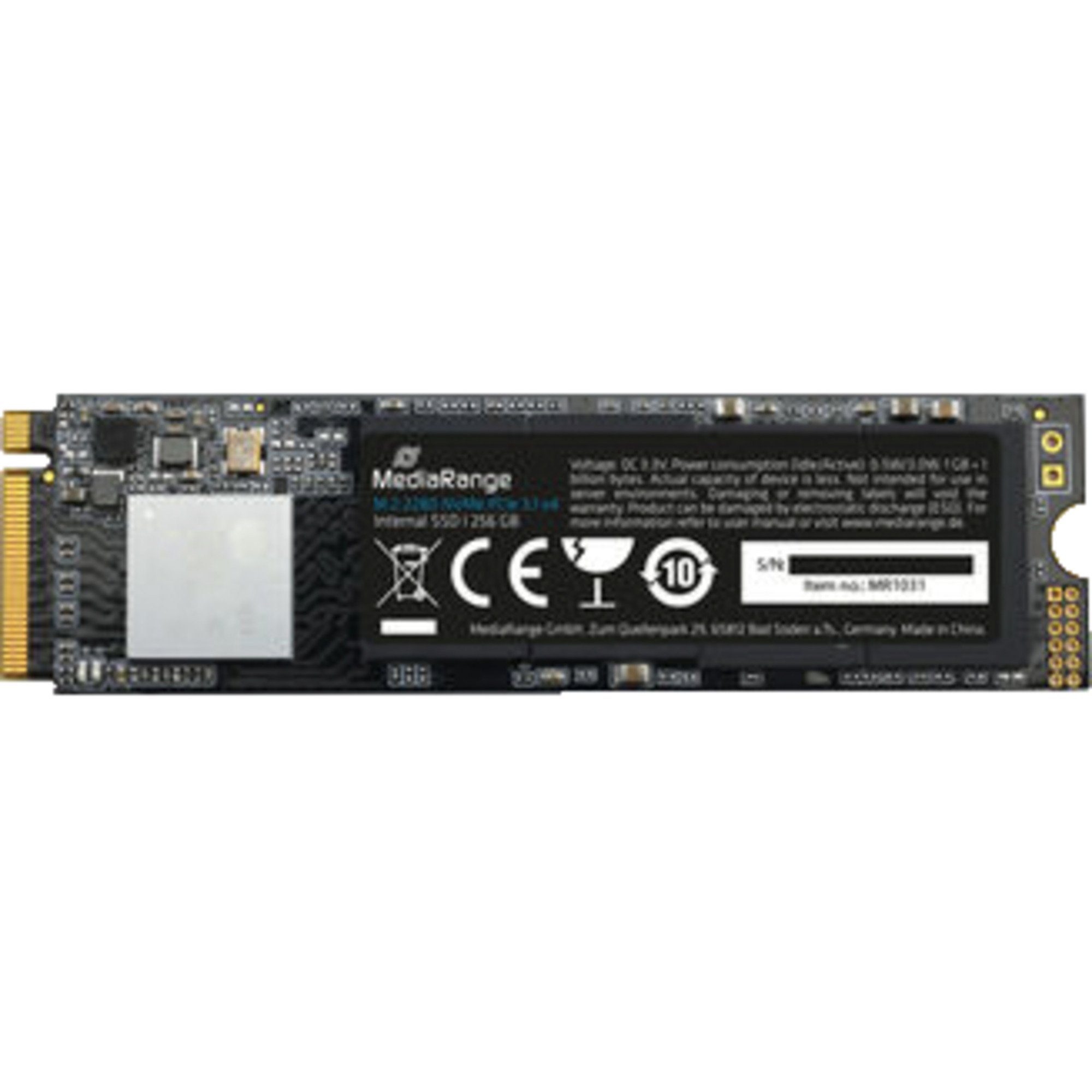Mediarange MediaRange MR1031 256GB, SSD, (PCie 3.1 x4 interne HDD-Festplatte (256 GB) Steckkarte"