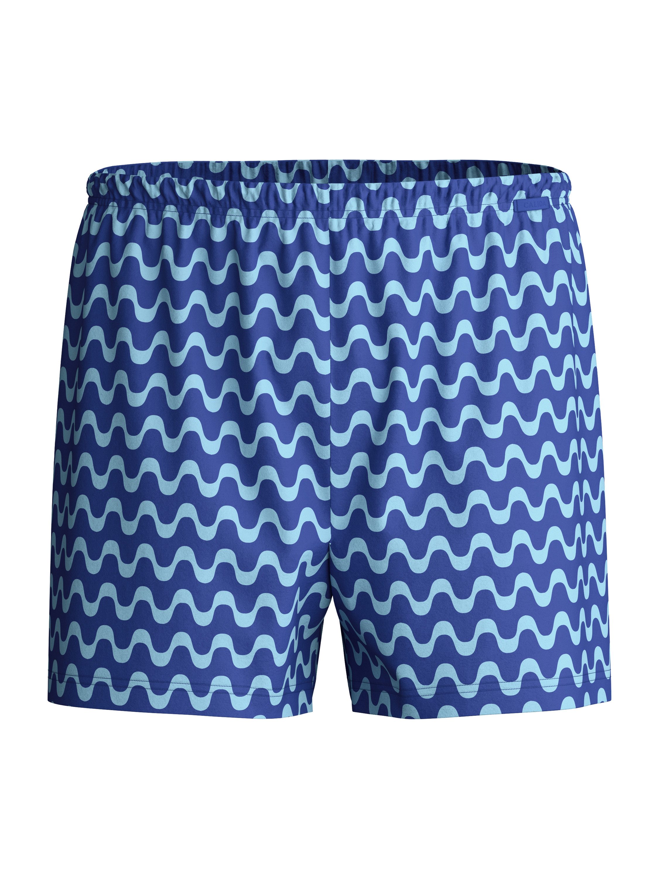 CALIDA Boxershorts Prints Herren (1-St) mit stoffüberzogenem Bund, aus 100% Baumwolle, ohne Eingriff