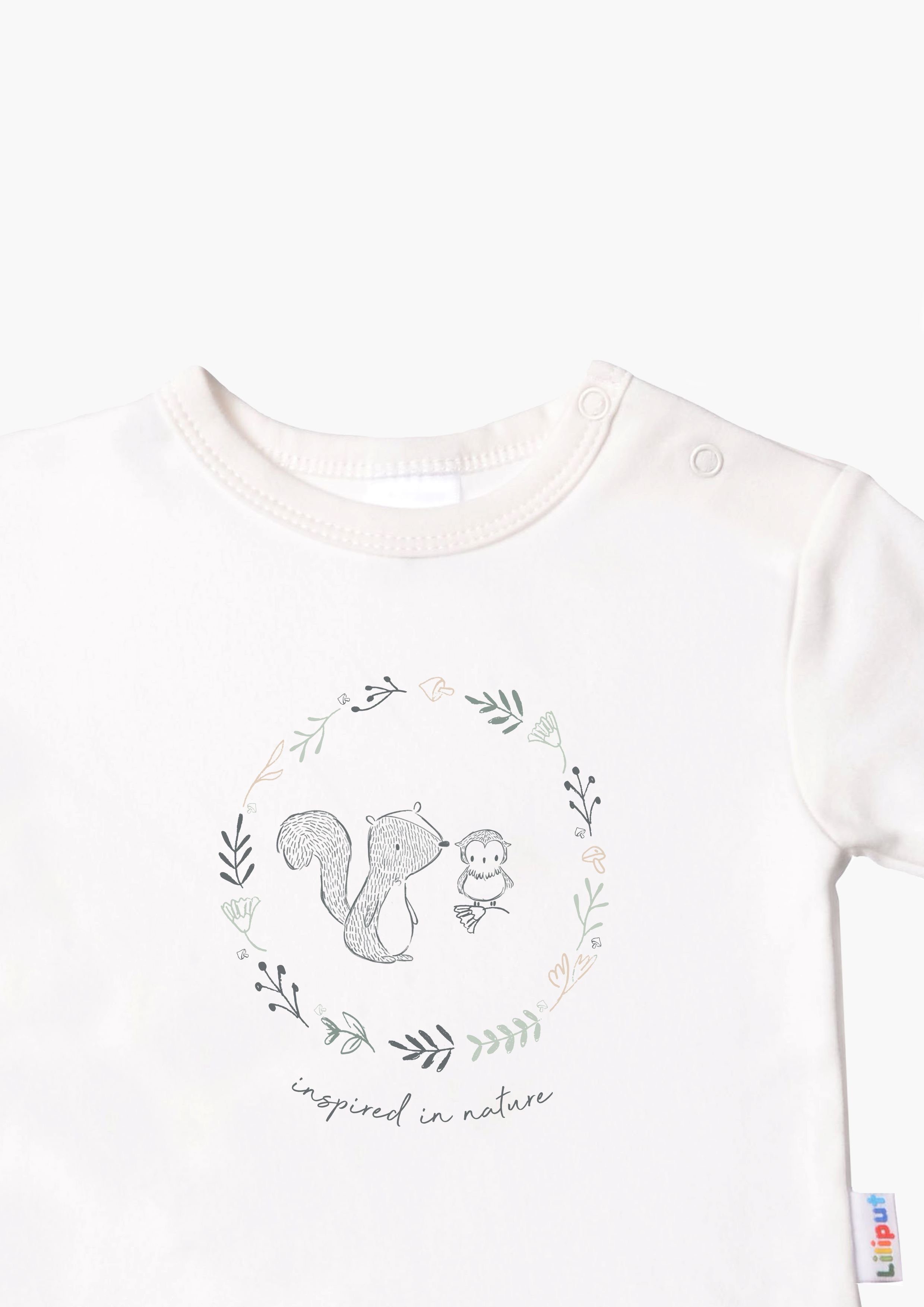 Liliput Langarmshirt nature mit Druckknöpfen auf der Schulter