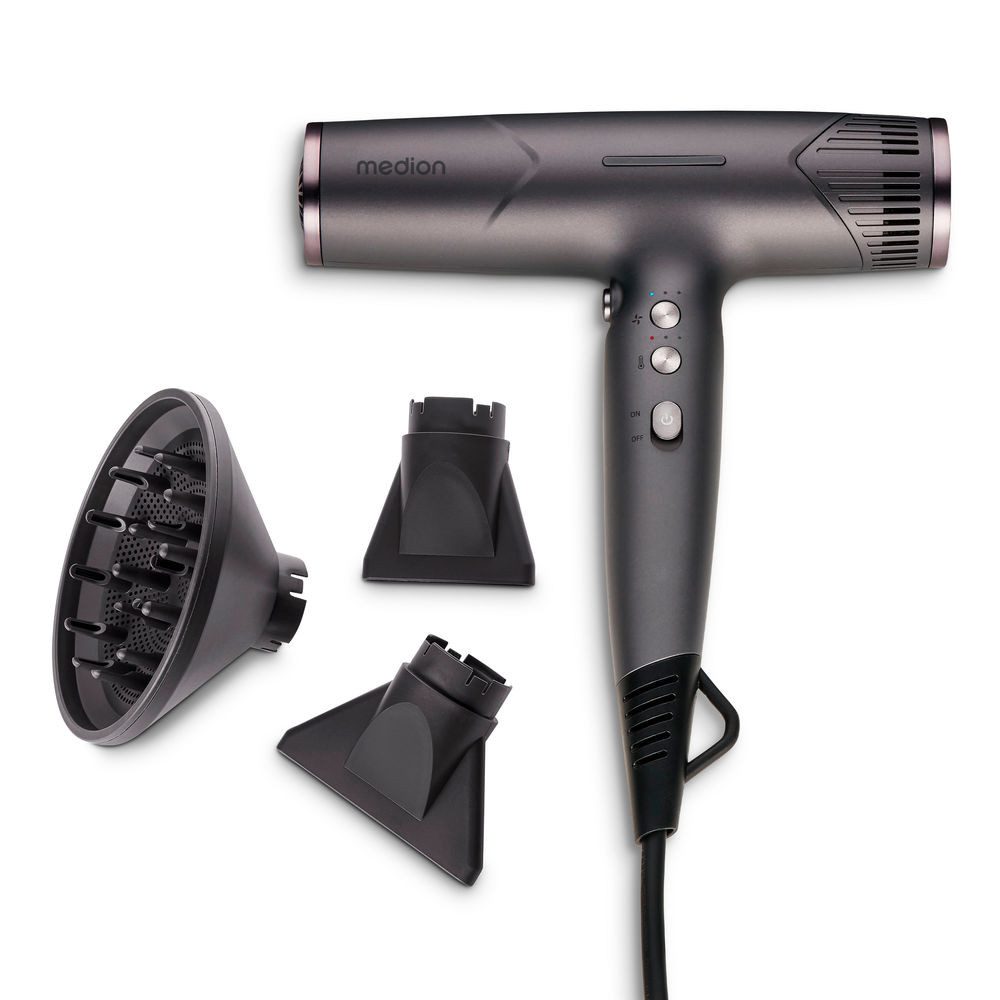 Medion® Ionic-Haartrockner HD2 (MD19984), 1500 W, Selbstreinigungsfunktion, je 3 Temperatur- und Luftstromstufen