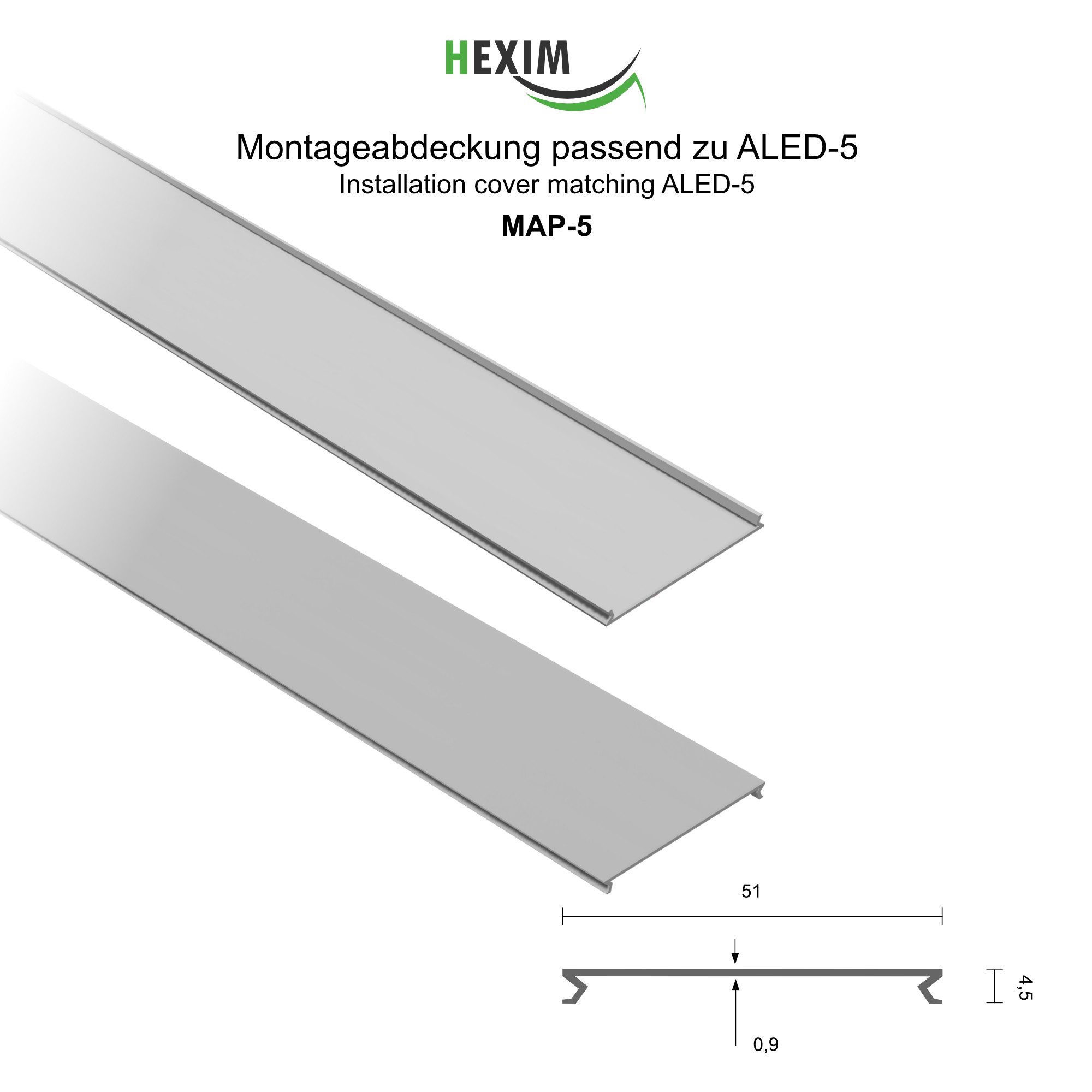 Hexim LED-Stripe-Profil 2m Trockenbauprofil Alu LED günstig online kaufen