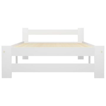 furnicato Bett Massivholzbett Weiß Kiefer 100x200 cm