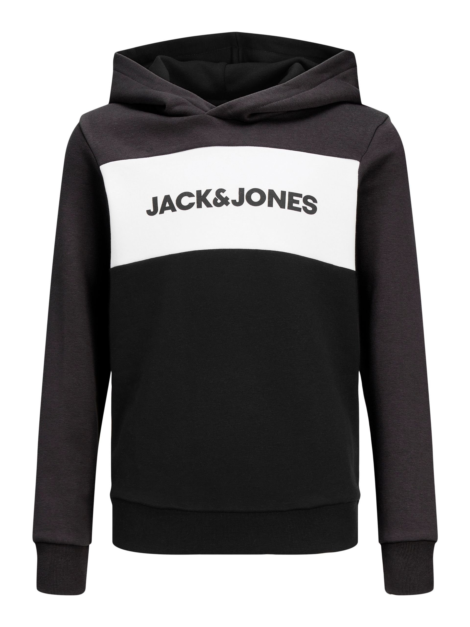 Jack & Jones Junior Sweatshirt JJELOGO BLOCKING SWEAT HOOD JNR mulch