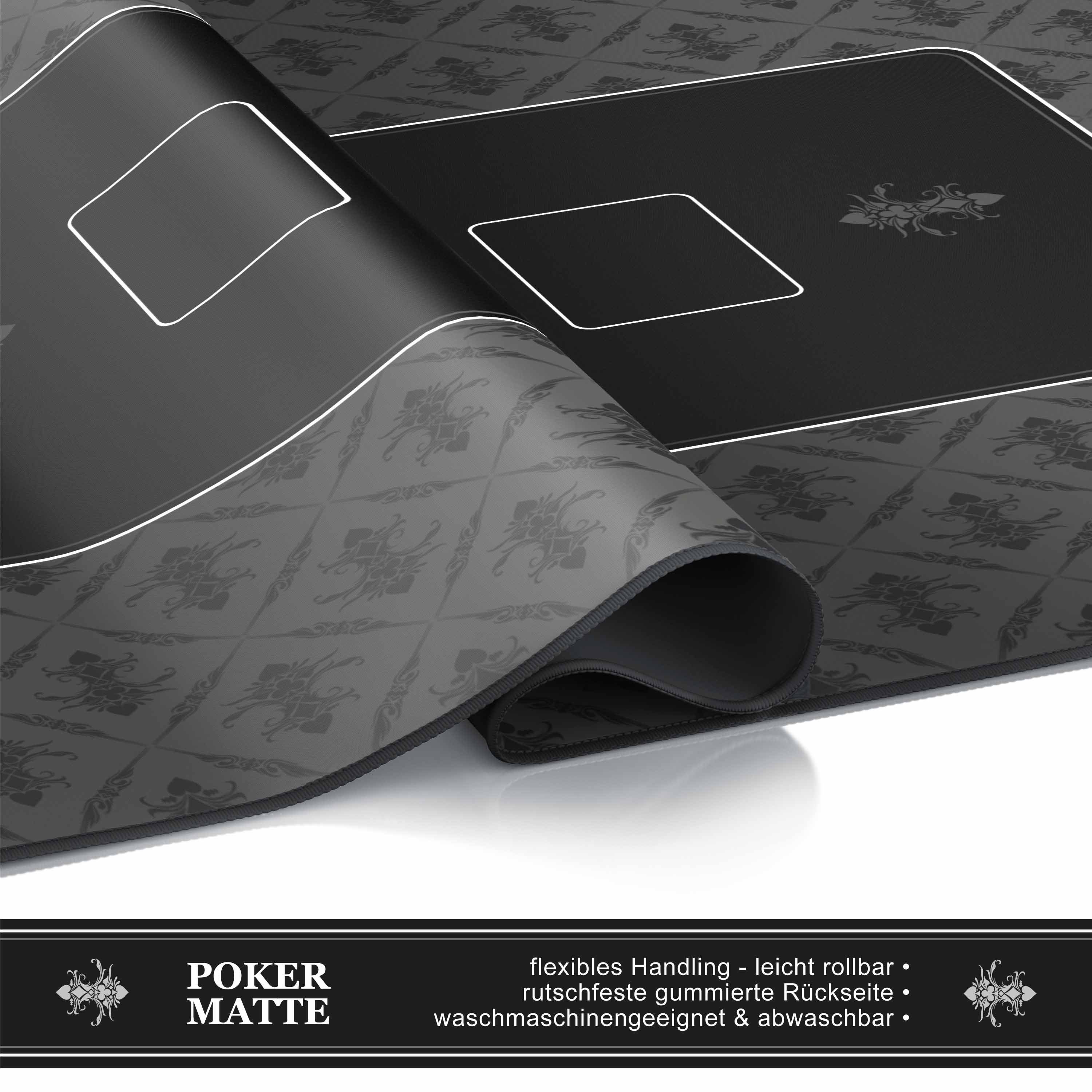CSL Spieltisch XXL Profi Pokermatte 100x60cm, Tischauflage für Poker, Pokertisch Auflage, Gummiunterseite für stabilen Halt, abwaschbar – Bild 5 von 5