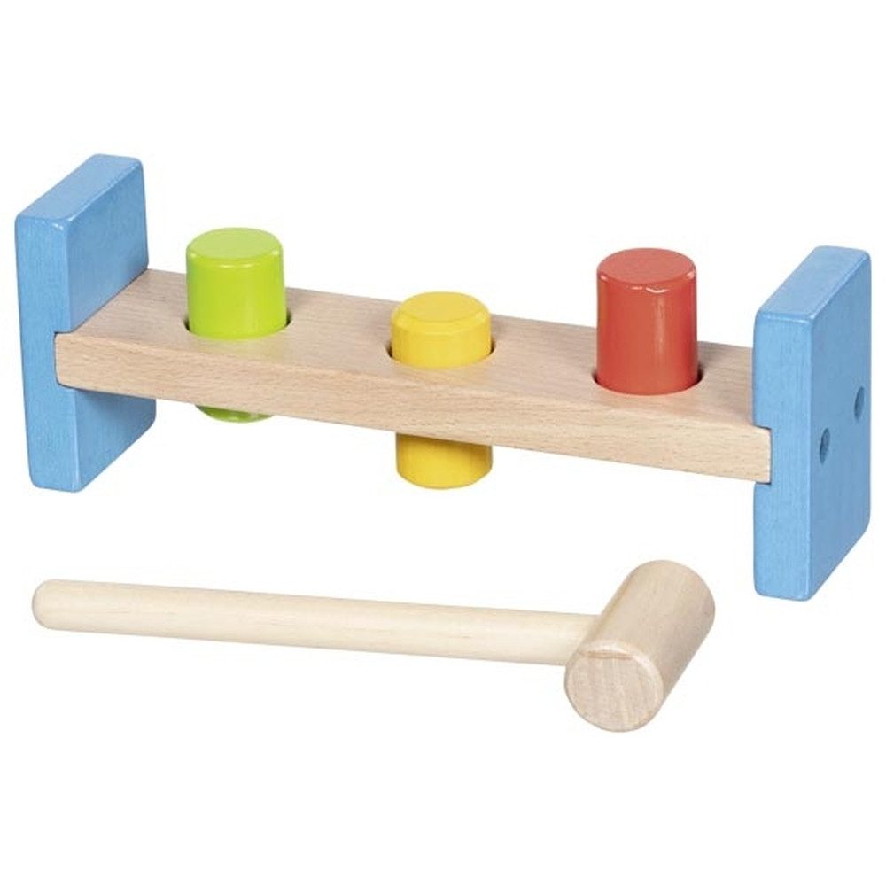 goki GOKI Hammerbank mit 3 Klötzen Spielbausteine