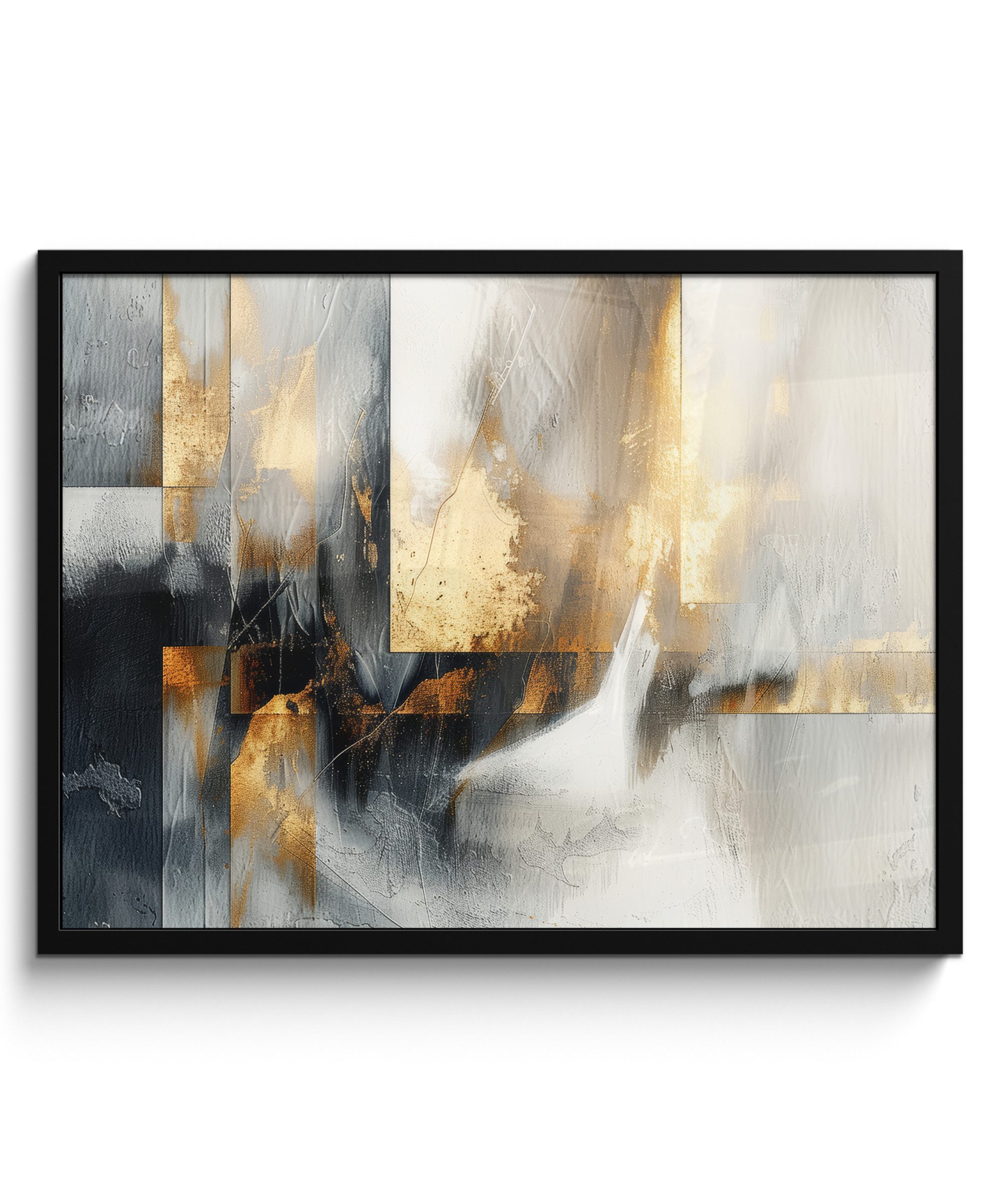 Poster Kunst - Gold - Silber - Abstrakt