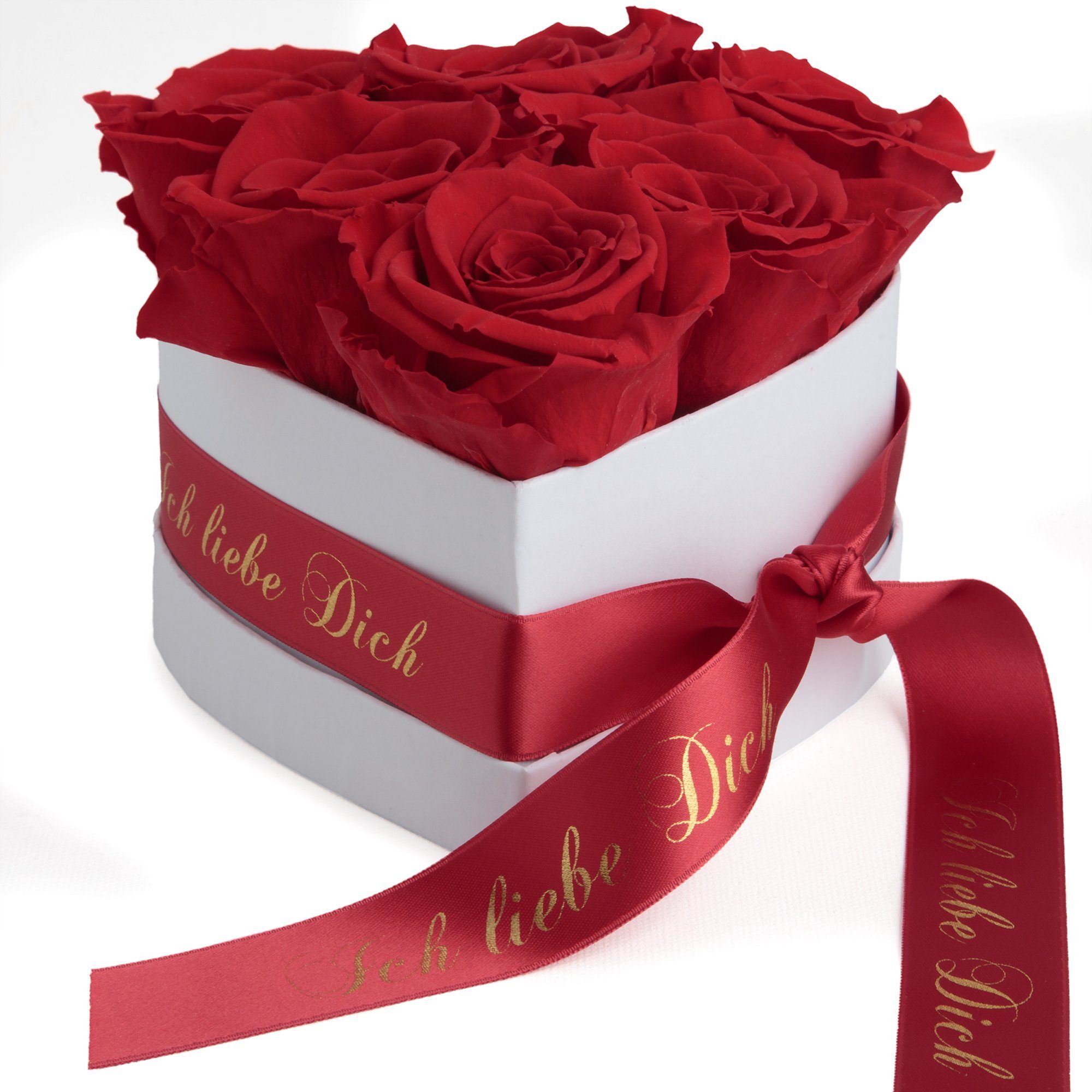 Kunstblume Infinity Rosenbox Herz 6 ewige günstig online kaufen