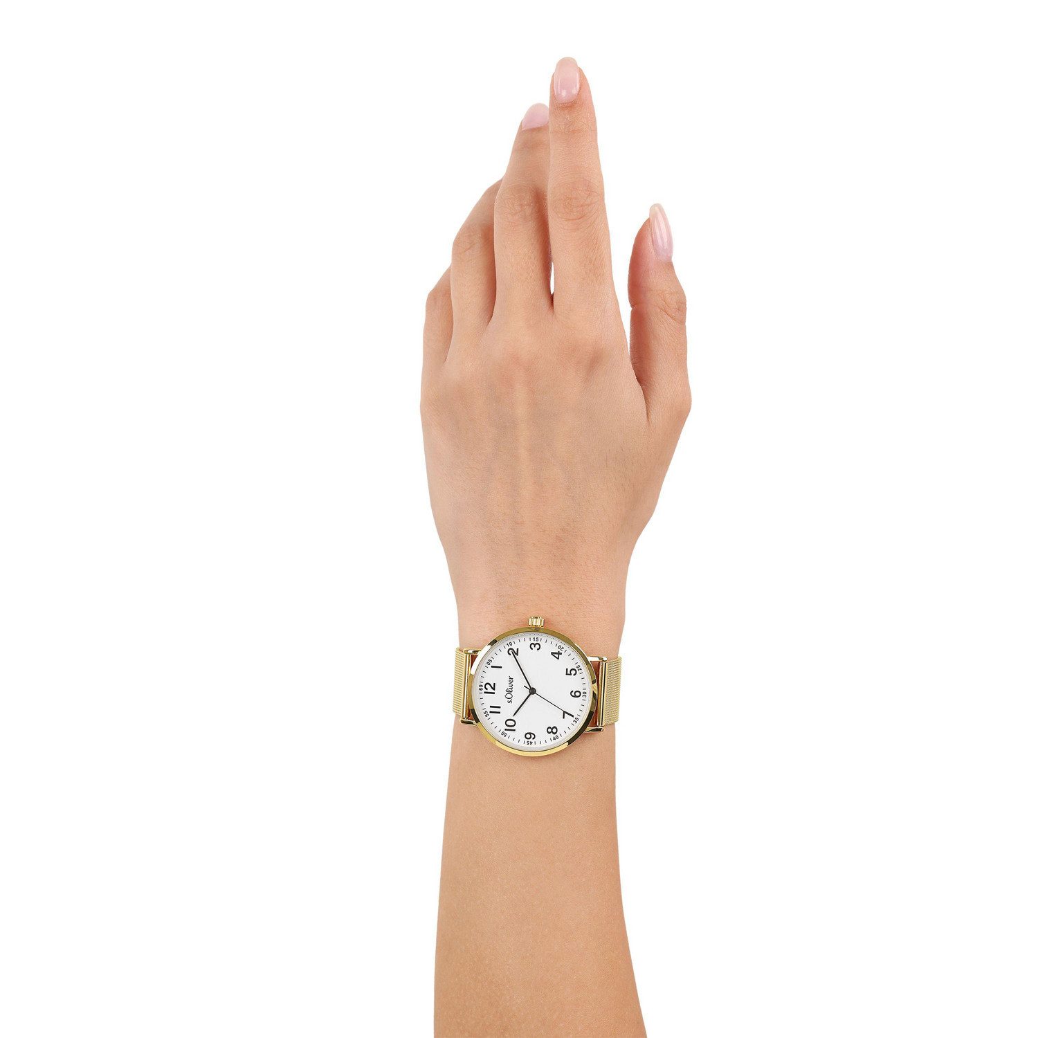 s.Oliver Quarzuhr 2040146, Armbanduhr, Herrenuhr, Edelstahlarmband, analog