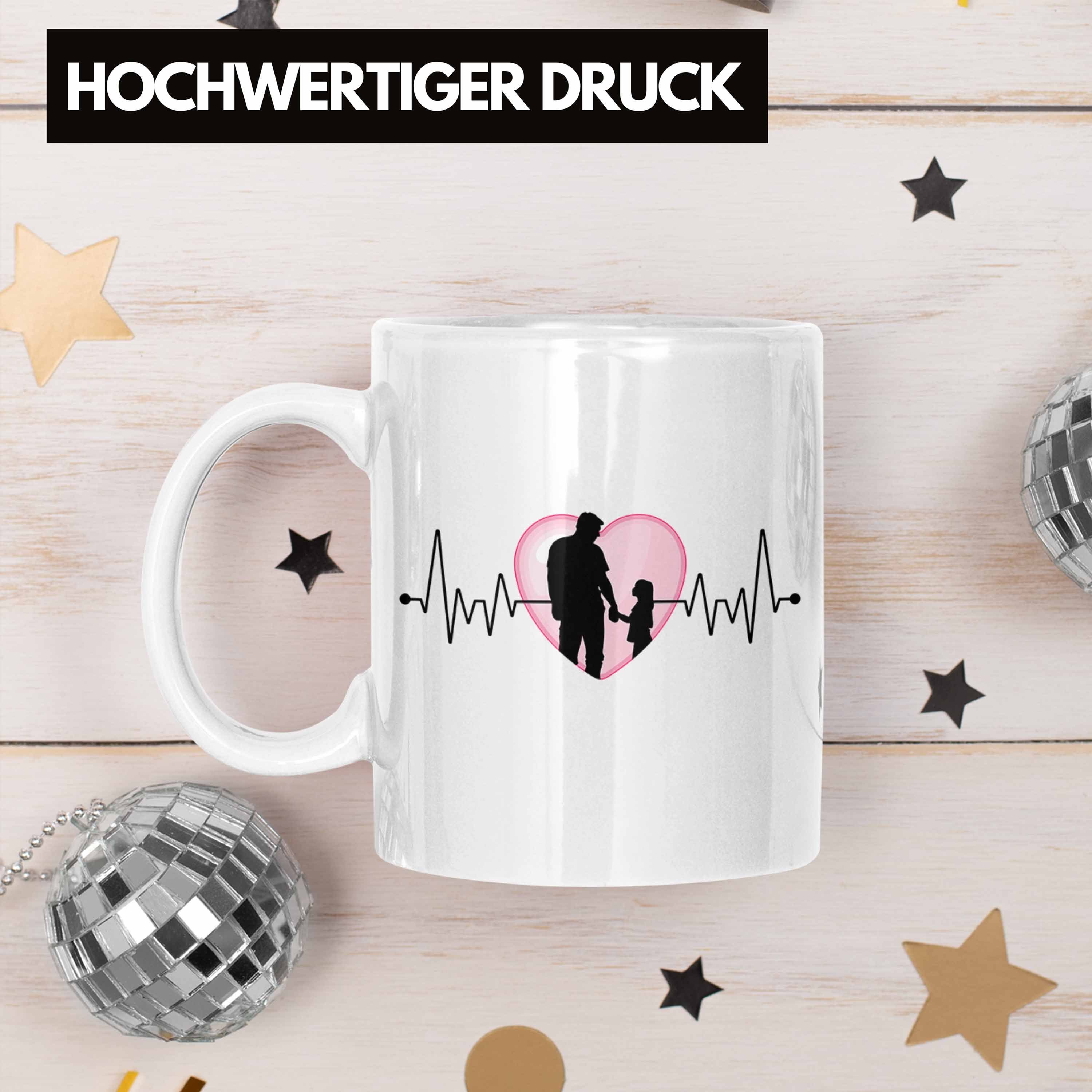 von Tasse Vatertag Papa Herzschlag Geschenk und Tochter Weiss Geschenk Tocht Tasse Trendation