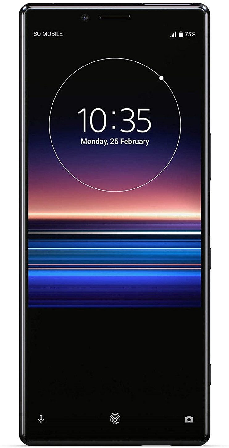 Sony Xperia 1 (J8110) Smartphone (16,51 cm/6,5 Zoll, 128 GB Speicherplatz, 12 MP Kamera, Eindrucksvolles 6,5” CinemaWide™ 4K HDR OLED Display)