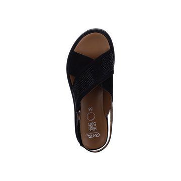 Ara Dubai - Damen Schuhe Sandalette Sandaletten Rauleder schwarz