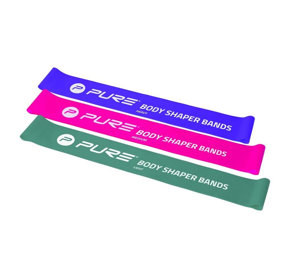 Pure 2 Improve Widerstandsband Set (grün,pink,violett) - 3 Stück Fitnessband