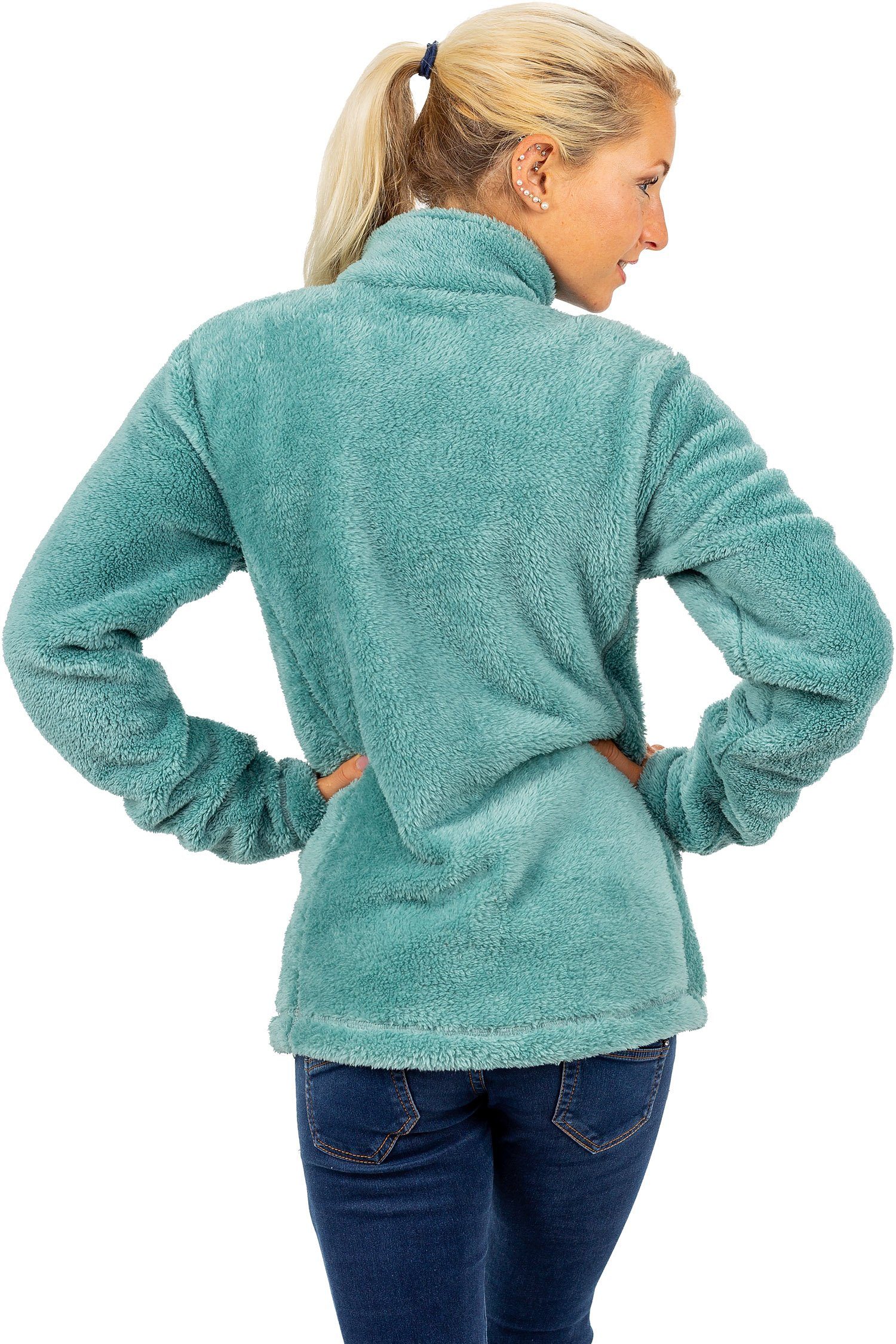 Reichstadt Fleecejacke Damen Regular Fit Flauschige Jacke Kuschelige 22RSW0 günstig online kaufen