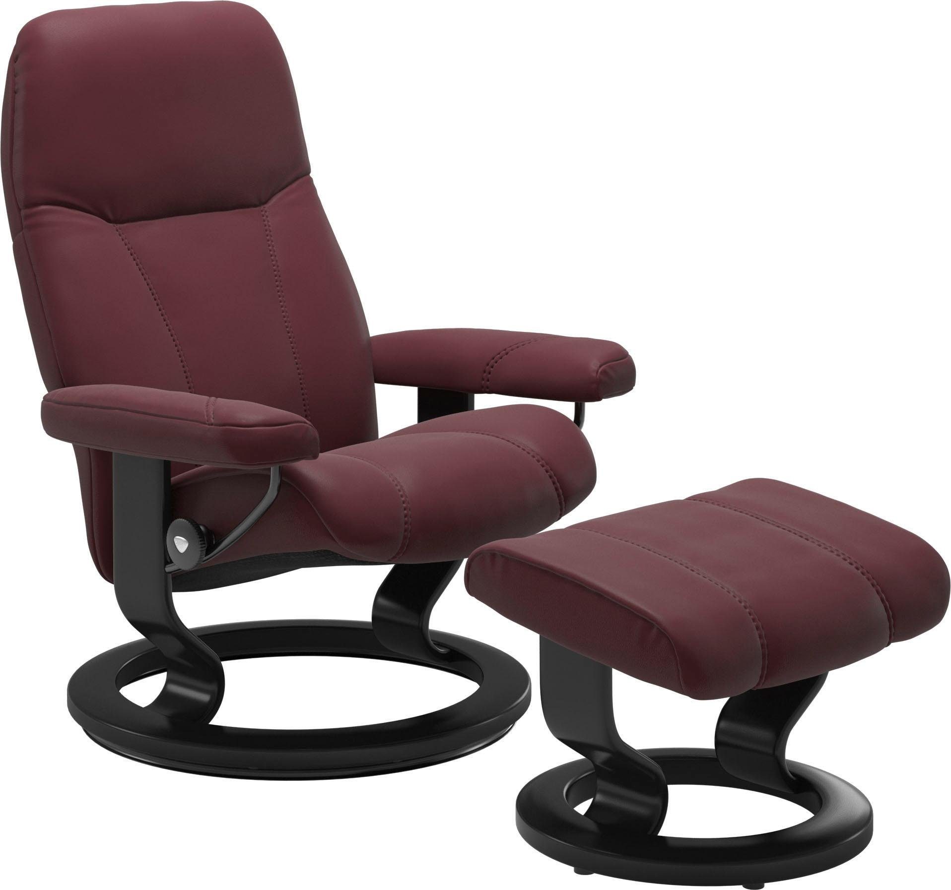 Stressless® Relaxsessel Consul (Set, Relaxsessel mit Hocker), mit Hocker, mit Classic Base, Größe L, Gestell Schwarz