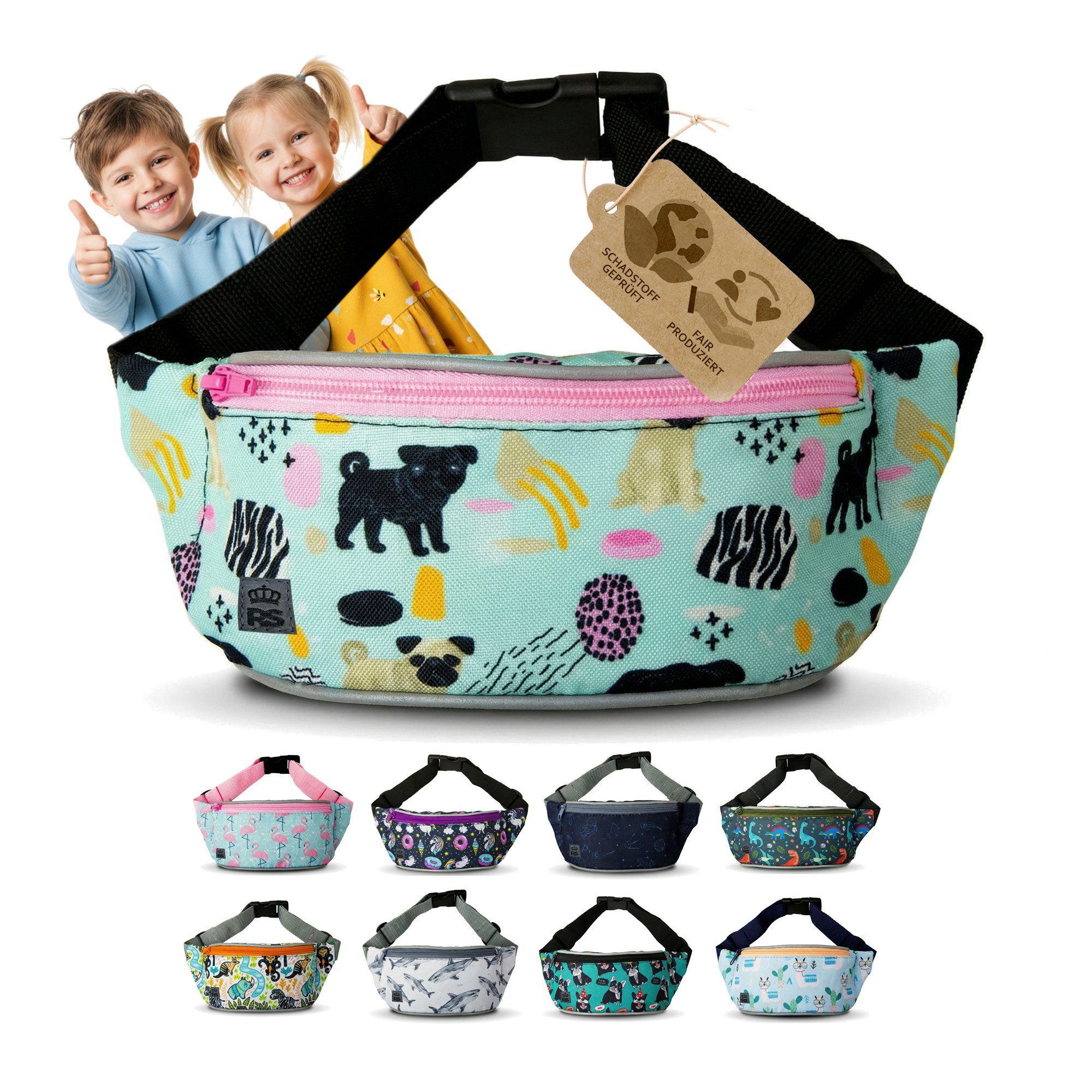 Gürteltasche Bauchtasche Kinder 4-8 Jahre Hüfttasche verstellbar robust abwaschbar