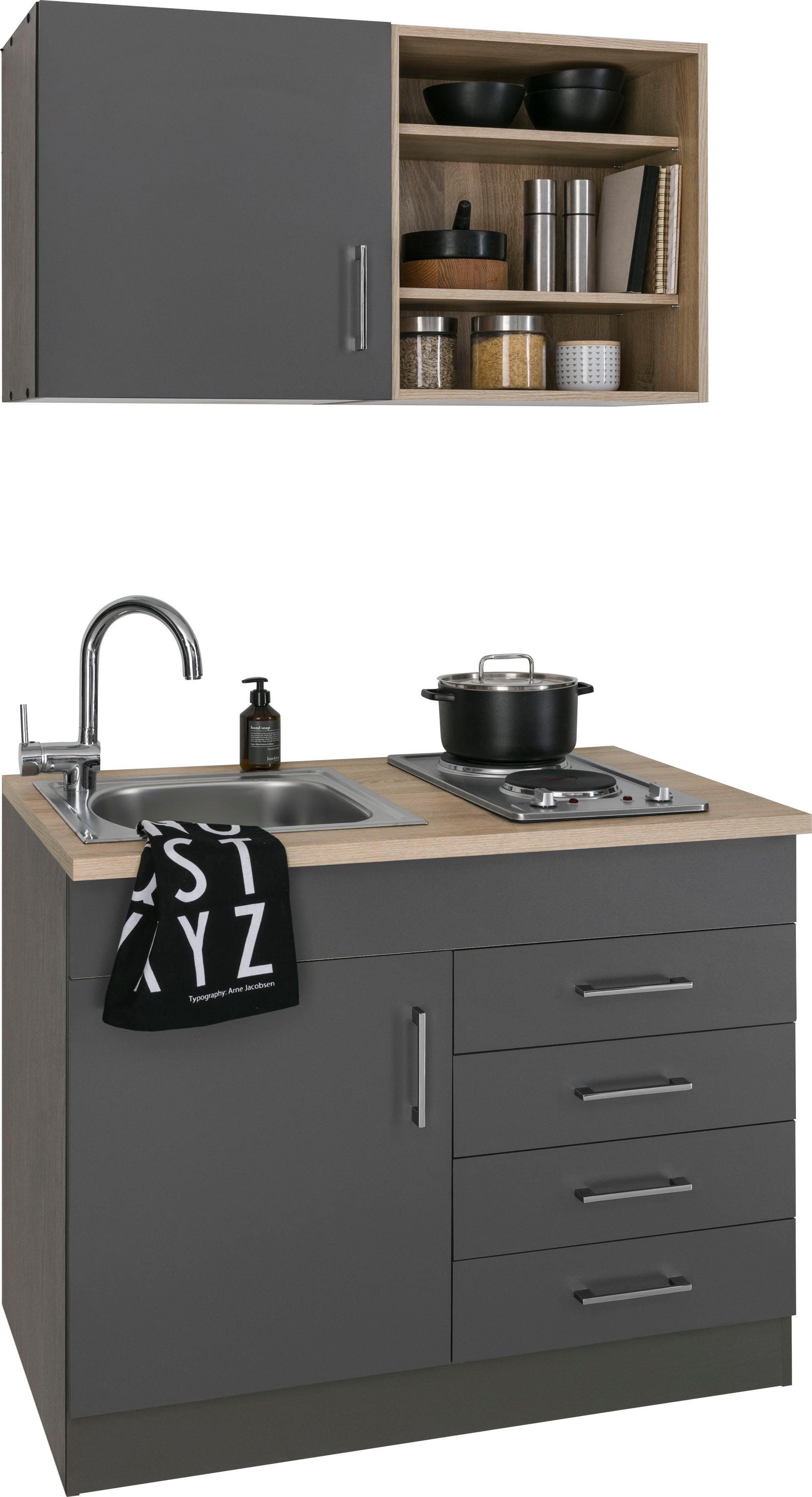 KOCHSTATION Pantryküche KS-Mali, Breite 100 cm, wahlweise mit E-Geräten günstig online kaufen