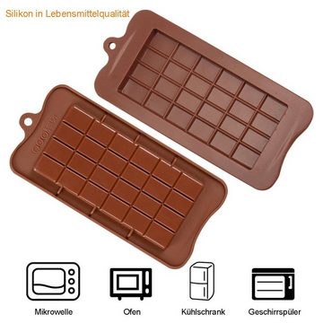Rnemitery Schokoladenform Brechbare Schokoladenformen, 4 Set Silikon Schokolade Backform, (4-tlg)