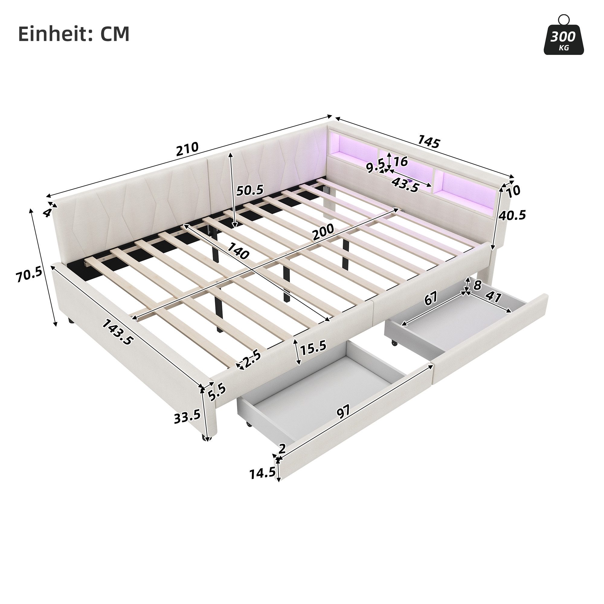 Ulife Daybett Tagesbett, Schlafsofa, Kinderbett, Jugendbett, günstig online kaufen