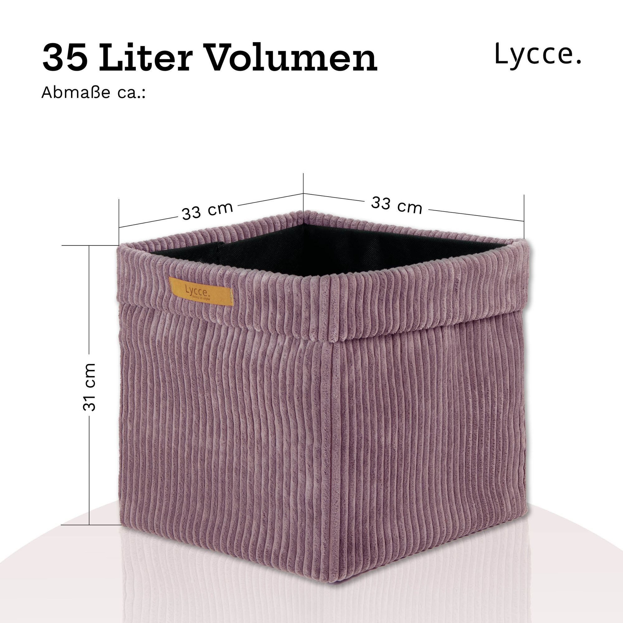 Lycce Regalkorb Kallax Boxen Cord 2er Set altrosa Aufbewahrungsbox faltbar 33x33x31cm (2 St)