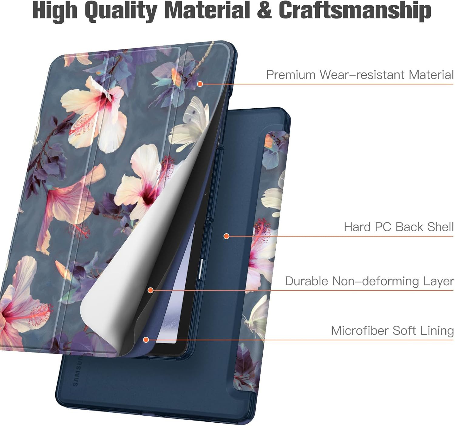 Fintie Tablet-Hülle für Samsung Galaxy Tab A11+ Plus 11" 2025 / Tab A9+ Plus 11 Zoll 2023 11 Zoll, Ultradünn Schutzhülle mit Translucent Rückseite in Matt-Optik – Bild 5 von 5
