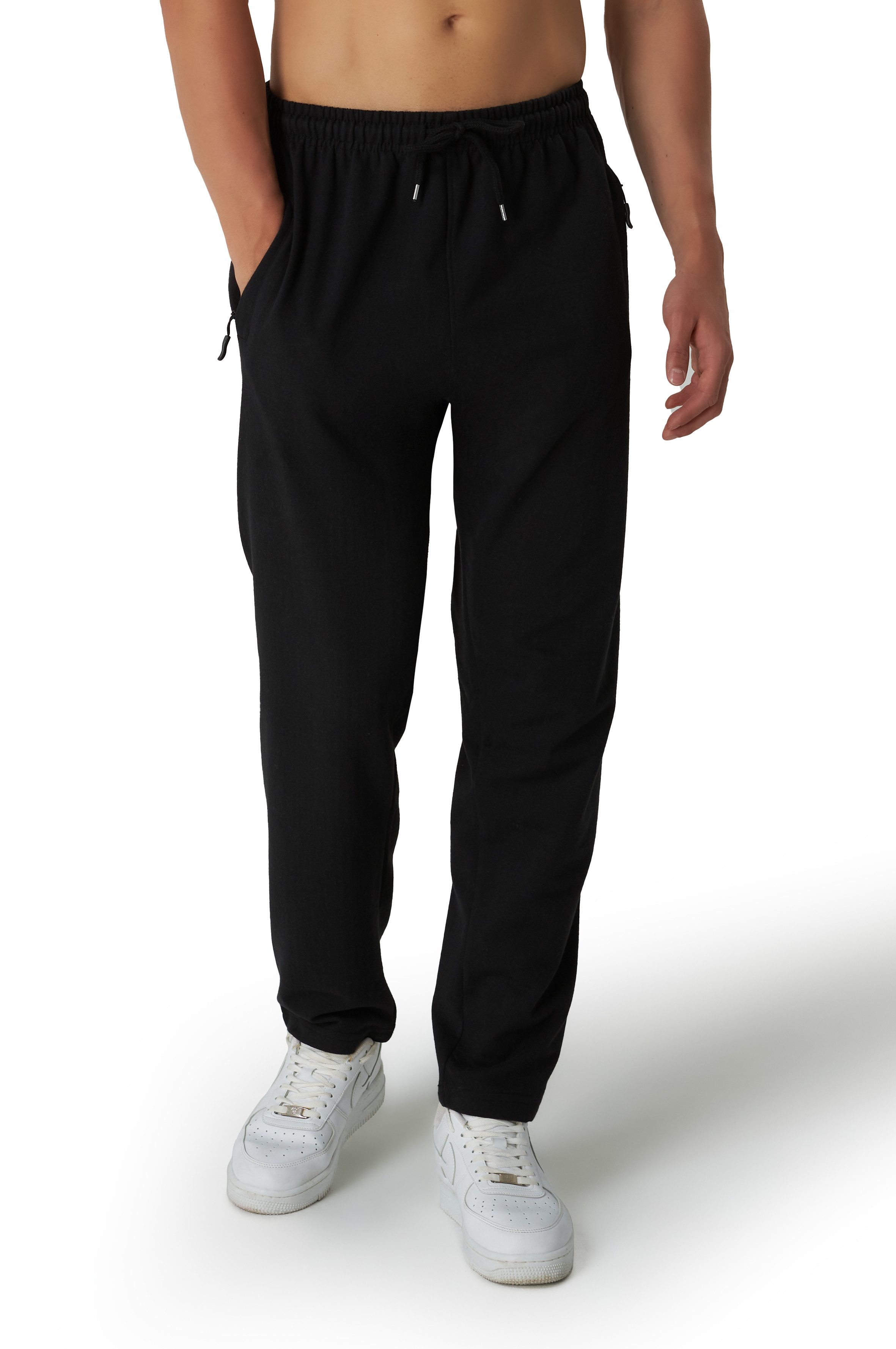 Smith & Solo Sporthose Jogginghose Herren Sweathose mit Reißversclusstaschen (1-tlg) Baumwolle