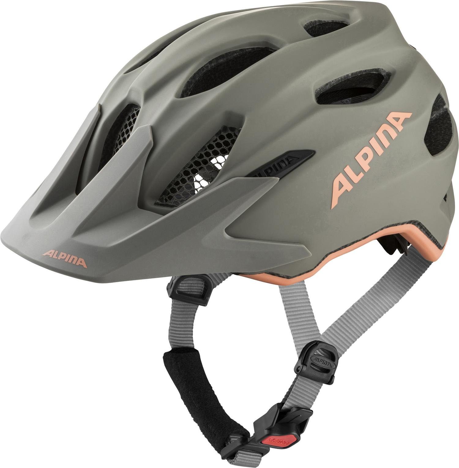 Alpina Sports Fahrradhelm Alpina CARAPAX JR FLASH m-grey-peach matt 51-56