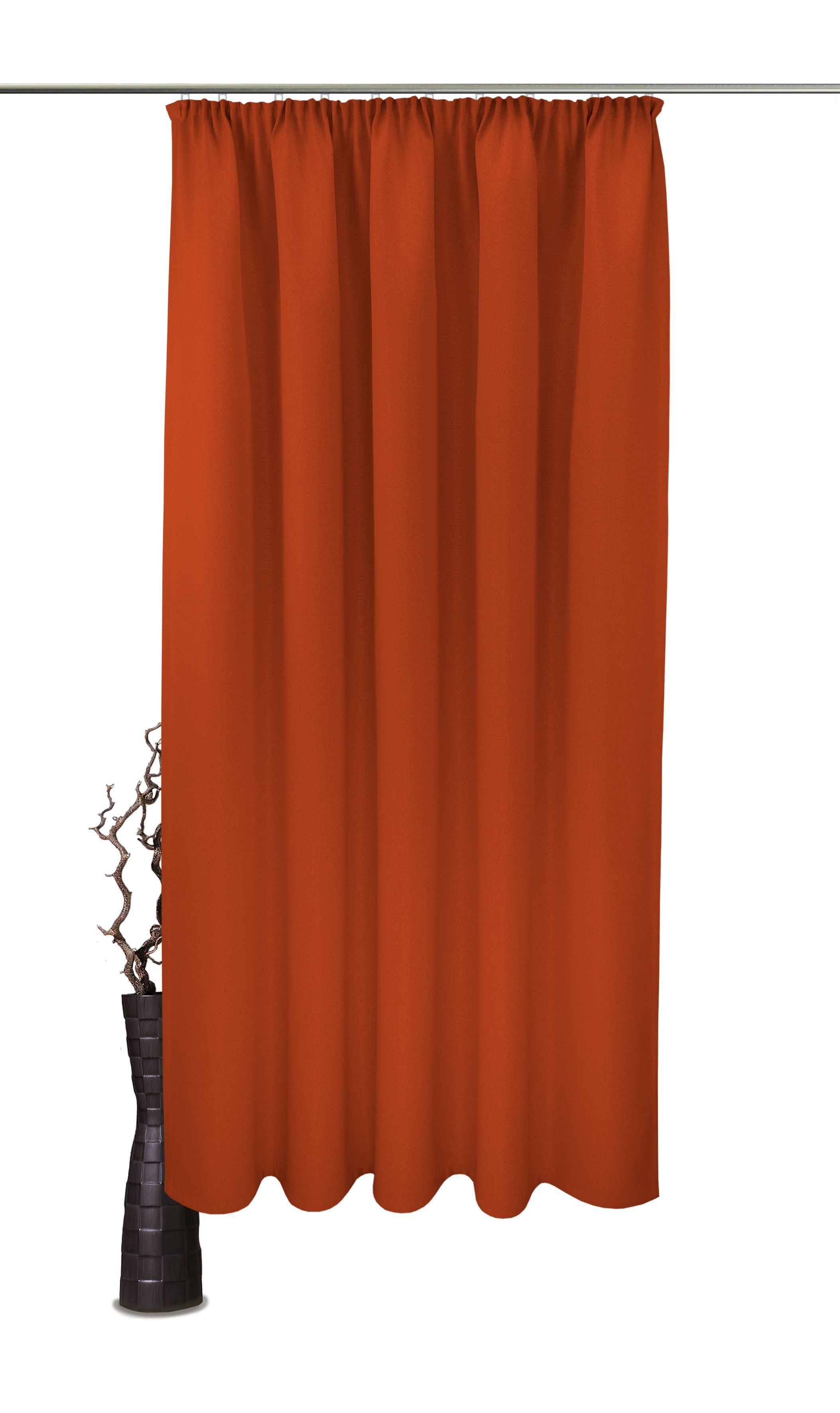 Vorhang Sandro, VHG, Kräuselband (1 St), abdunkelnd, Polyester, Verdunkler, einfarbig, Breite 140 cm