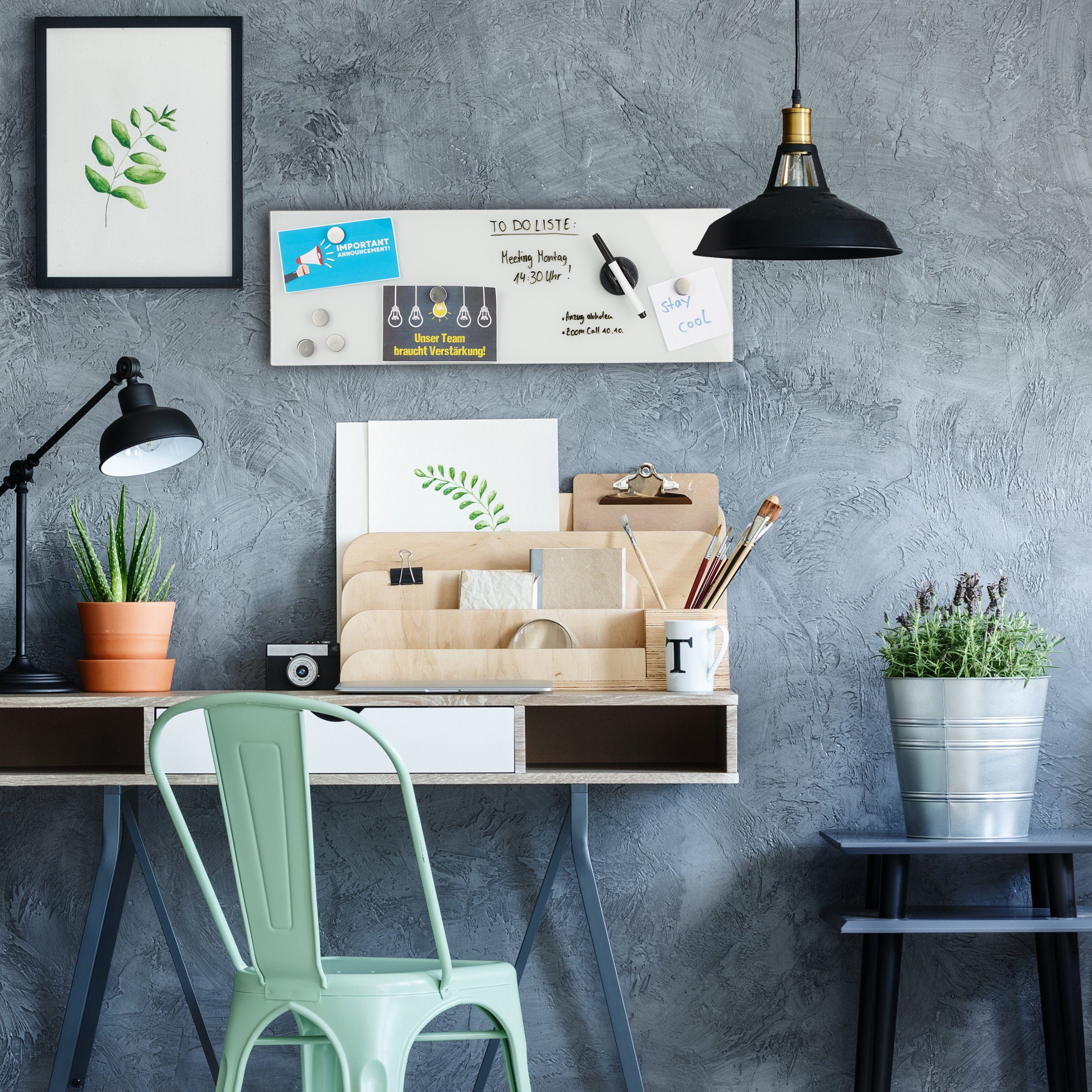 relaxdays Memoboard Magnettafel Glas günstig online kaufen