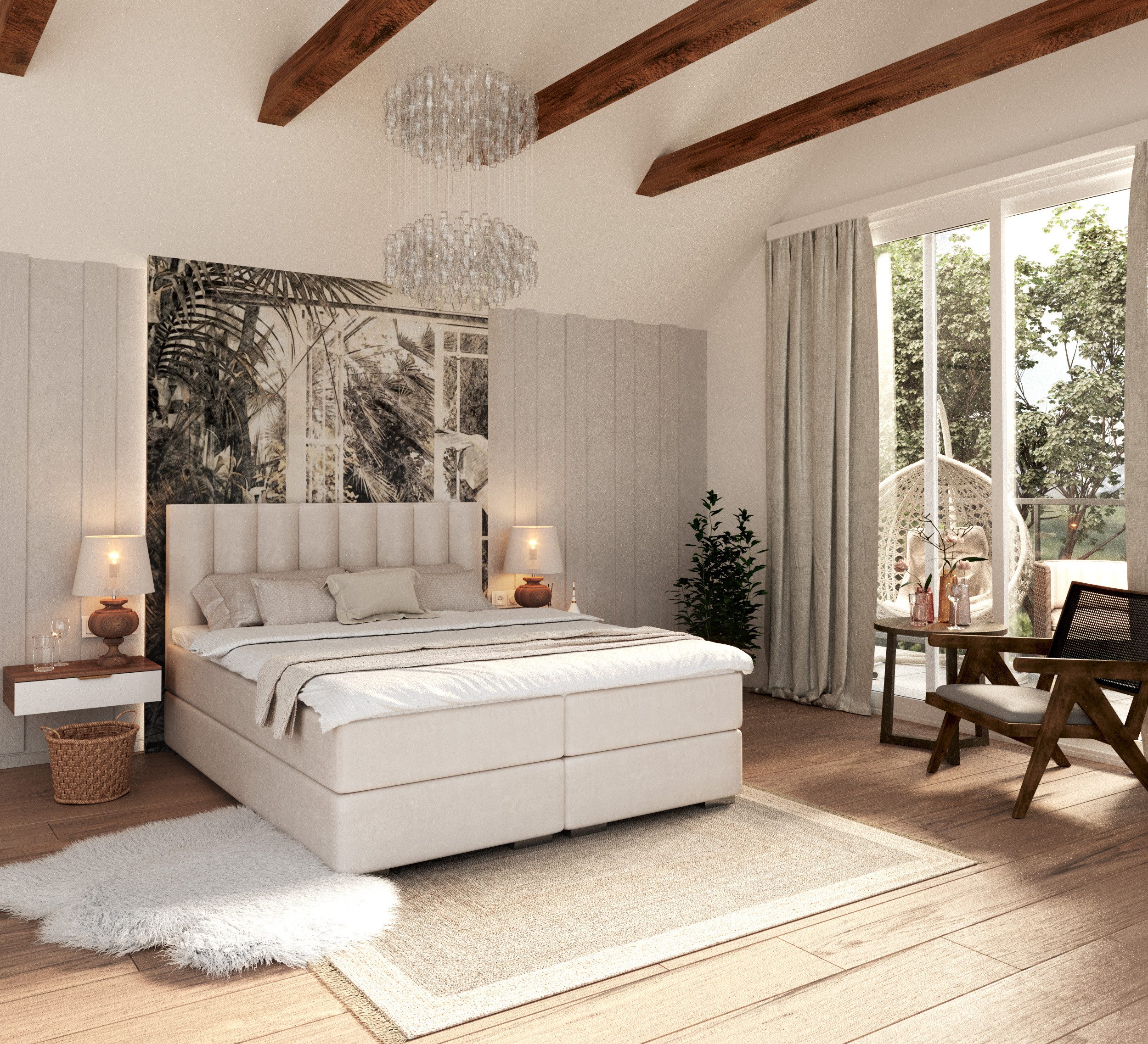 FDM Boxspringbett Polsterbett Stauraumbett Springbett 140x200, 160x200, 180 günstig online kaufen