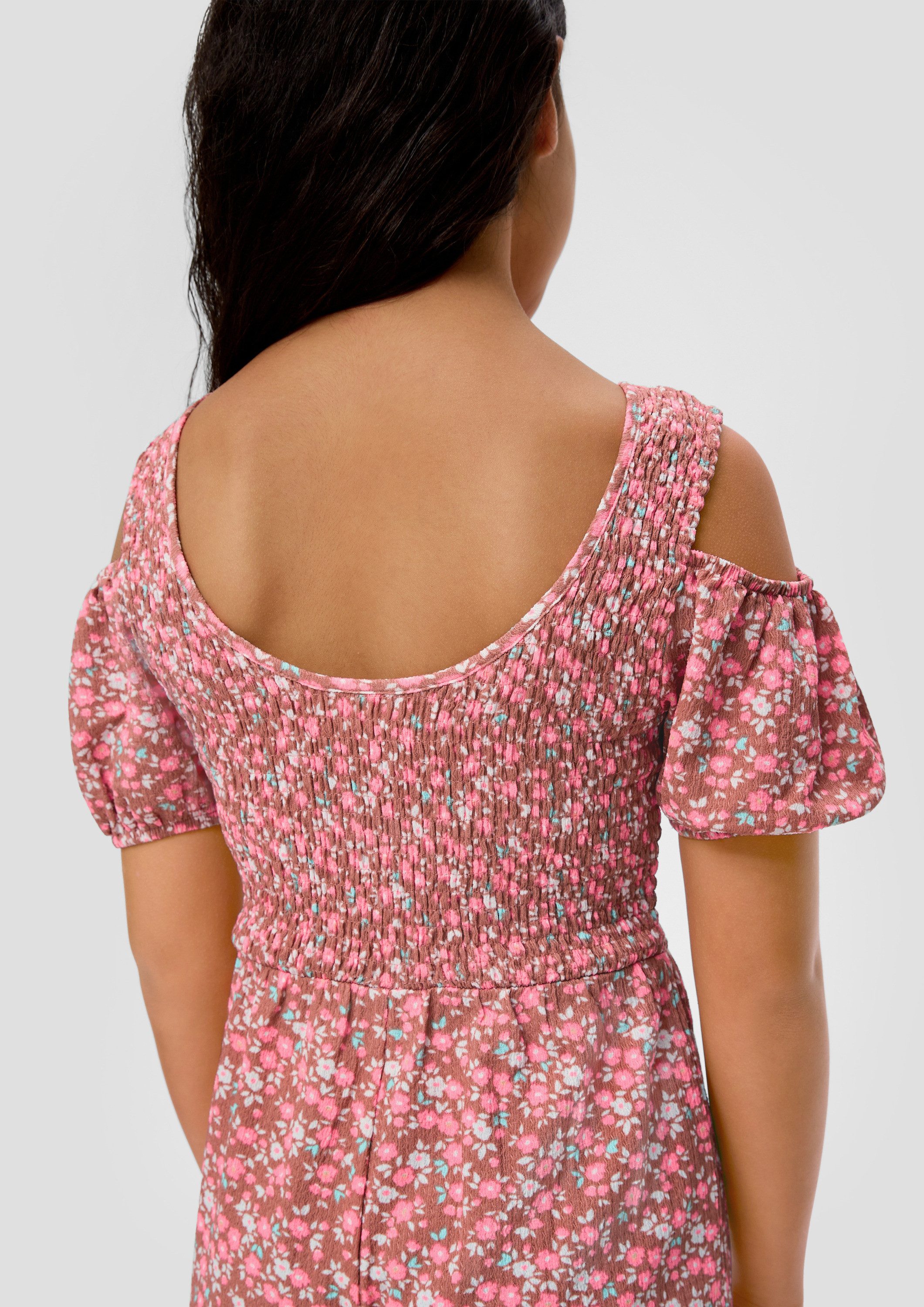 s.Oliver Jumpsuit Overall Jumpsuit mit Smok-Detail