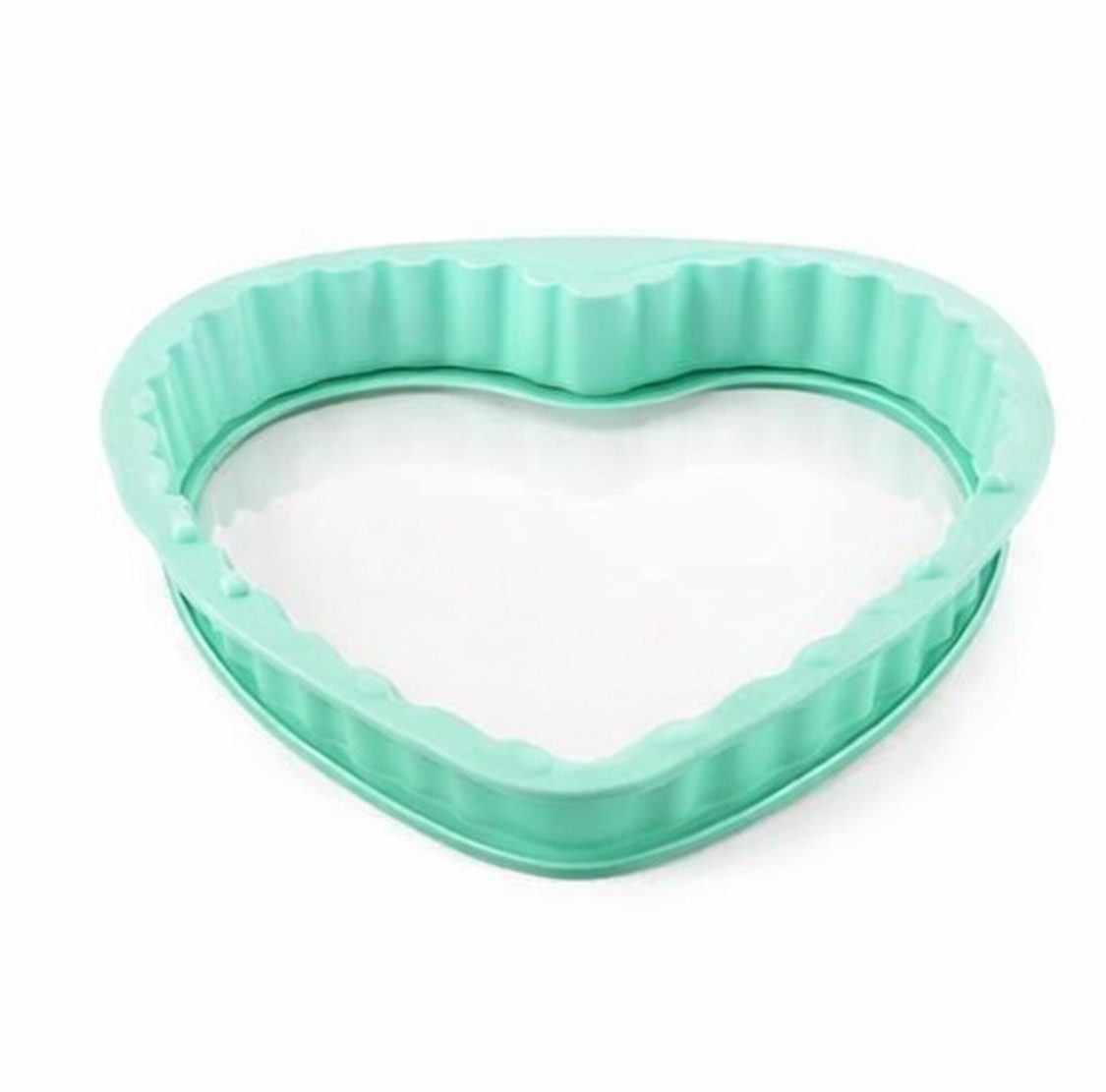 Kaiser24 Backform Herz Backform Silikon mit Glasboden – Liebevoll backen & servieren