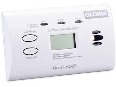 Gloria GLORIA Kohlenmonoxid-Melder KO2D, mit Display Rauch- und Hitzewarnmelder