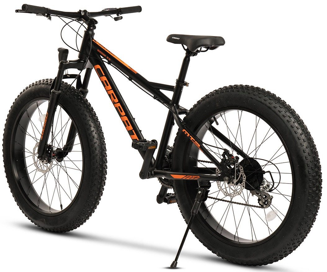 Odikalo Fatbike Crossrad 2x8 Gangschaltung Federgabel 160mm Scheibenbremsen 26x4 Zoll