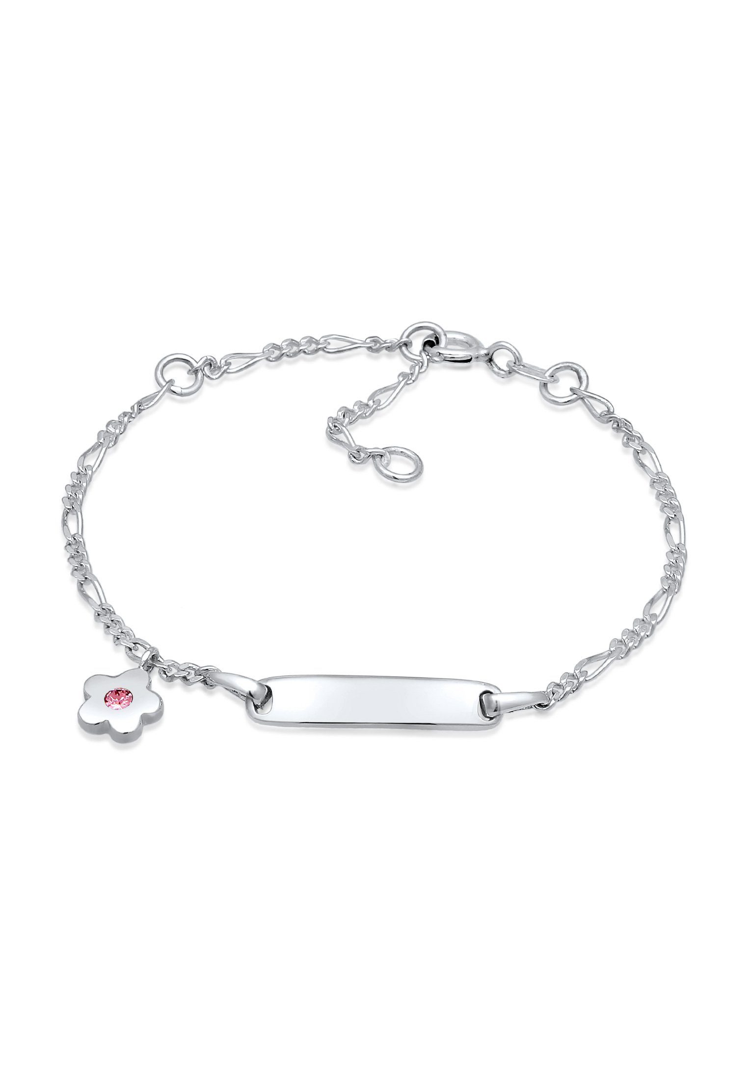 Blume Silber, Armband Geburt 925 Elli Blume Kinder ID-Armband Schild