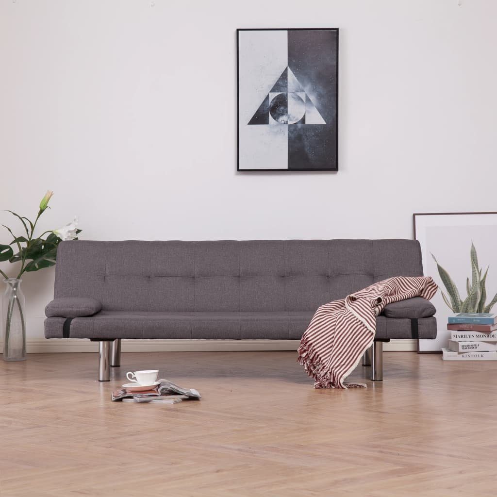 möbelando Sofa Friedenfels, L/B/H: 168x77x66 cm, aus Stoff in Taupe