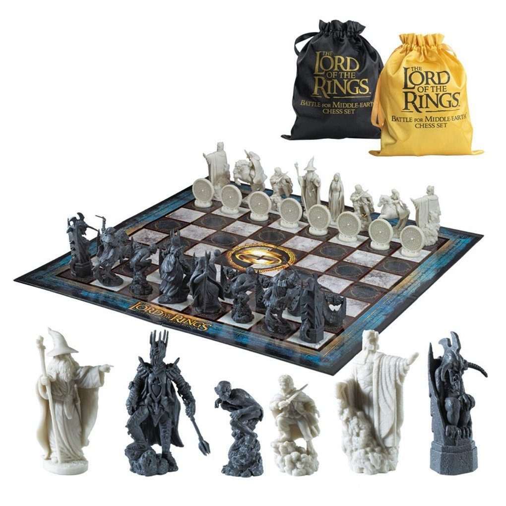 The Noble Collection Spiel, Herr der Ringe Schachbrett, Offiziell lizensiertes Merchandise