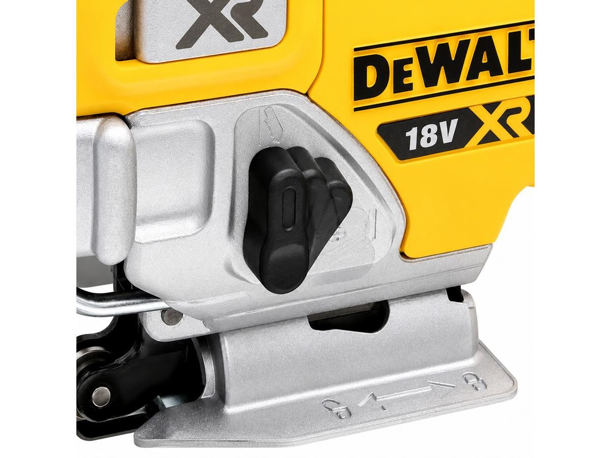 DeWalt Akku-Pendelhubstichsäge 18V, ohne Akku und Ladegerät, Arretiermechanik beidseitig bis 45°