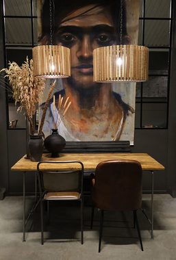 Trademark Esszimmerstuhl Esszimmerstuhl mit Armlehnen aus hochwertigem Büffelleder