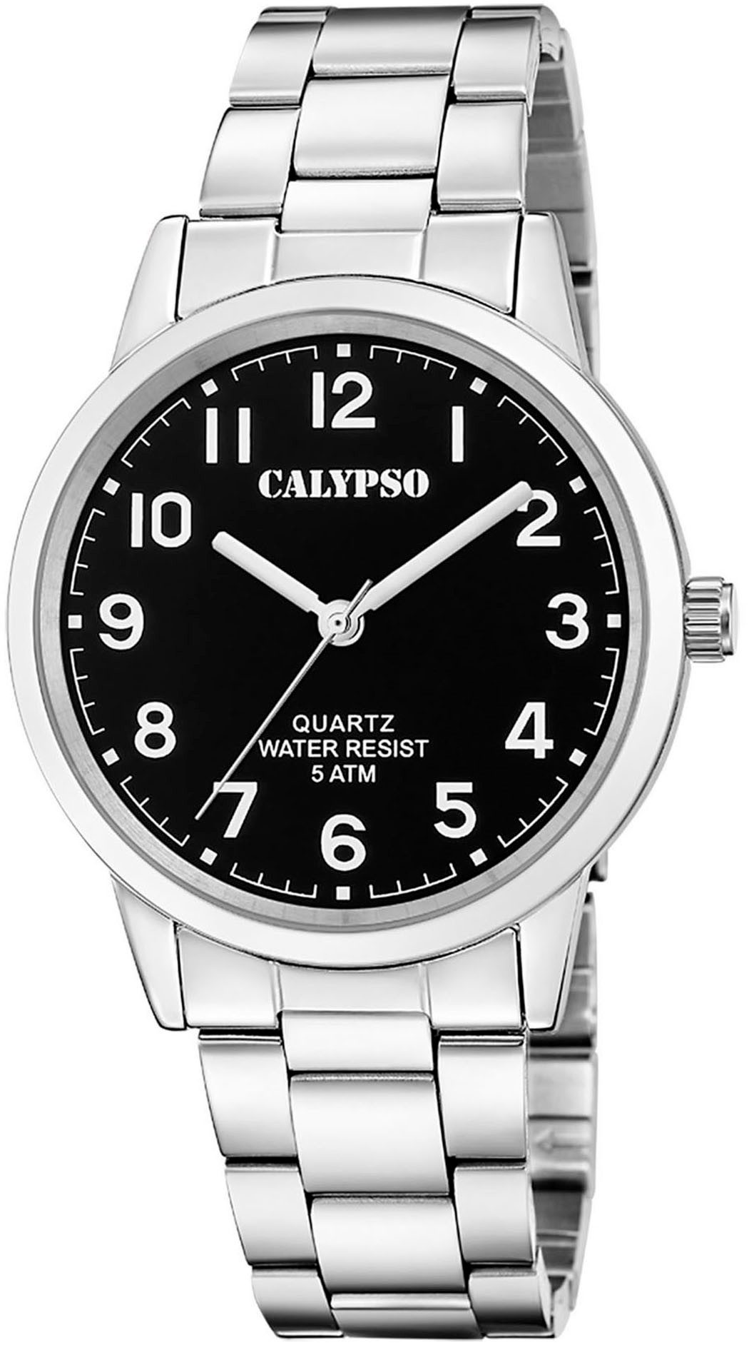 CALYPSO WATCHES Quarzuhr Basic K5858/4, Armbanduhr, Herrenuhr, Edelstahlarmband, analog