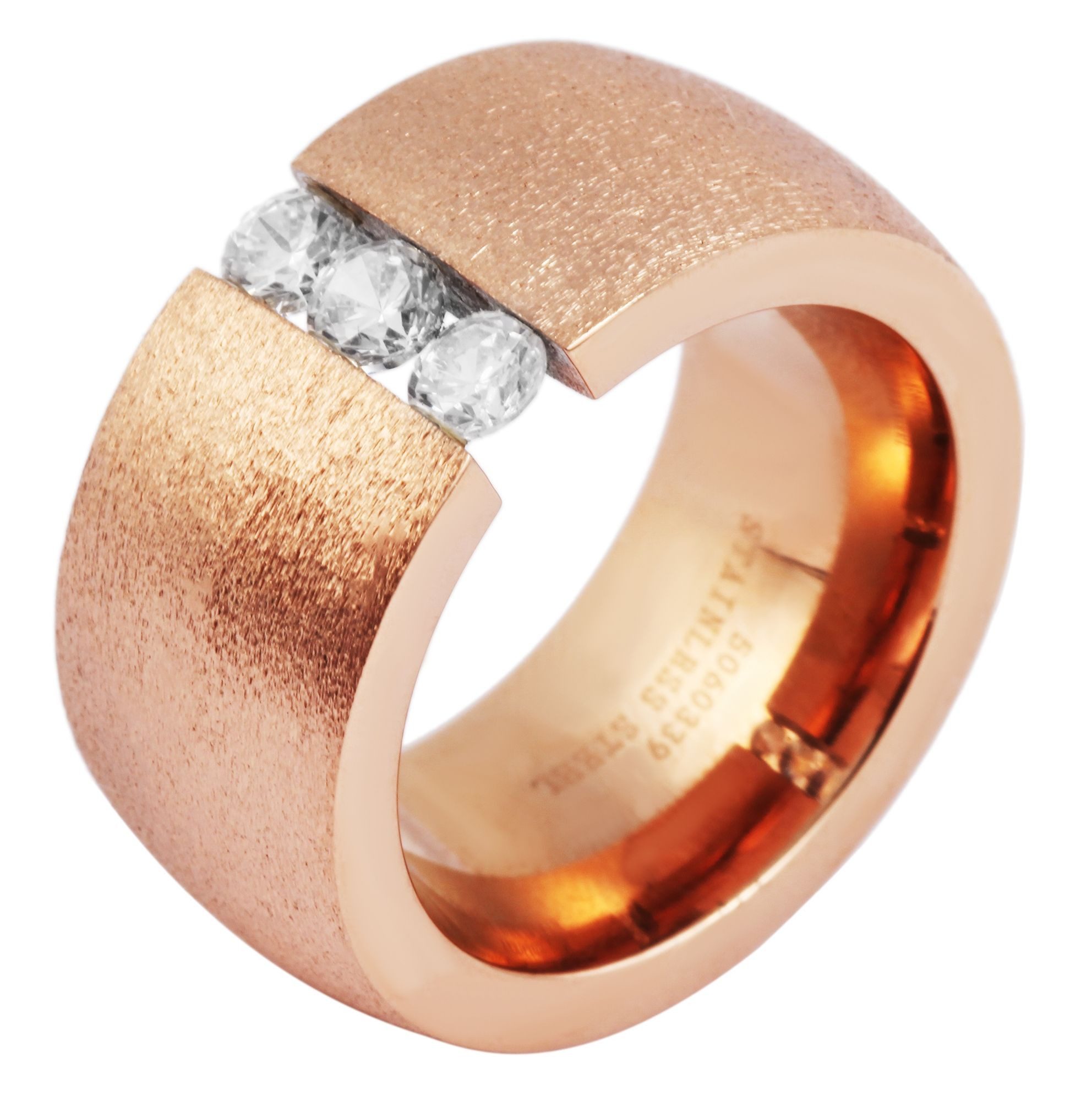 AKZENT Fingerring Koko rosé Edelstahl roségold Damen, Damen Ring günstig online kaufen