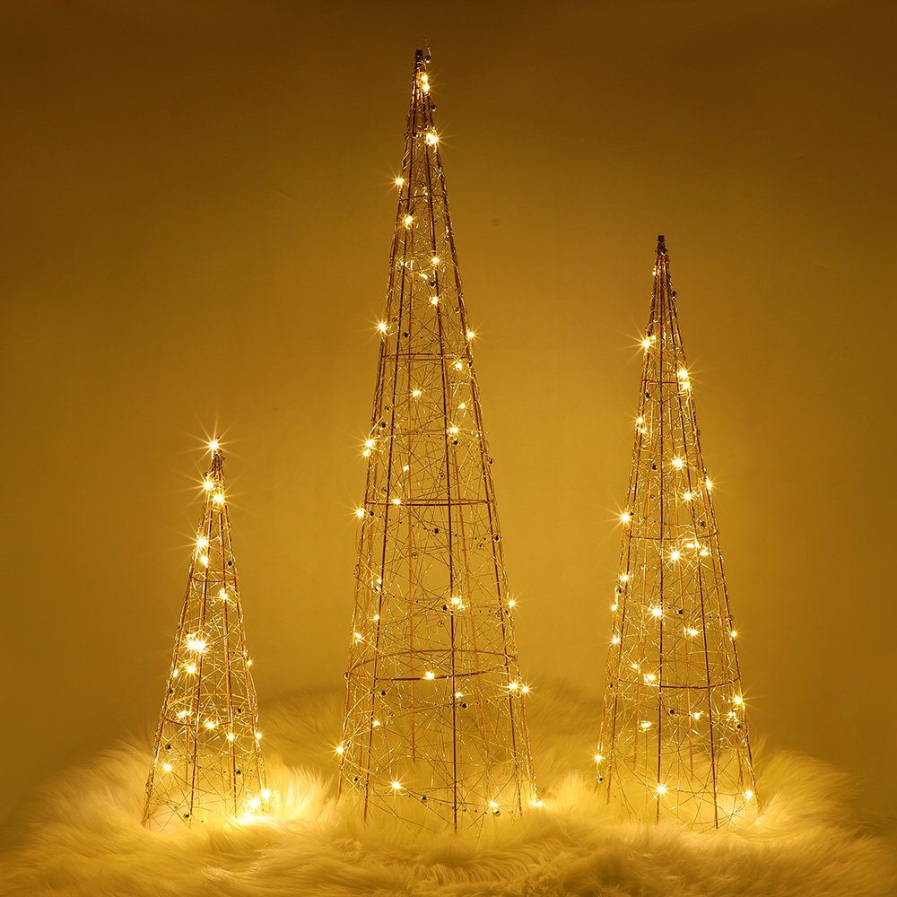 3D LED-Weihnachtsbaum H90cm Lichterbaum Leuchttanne Leuchtbaum  Weihnachtsdeko