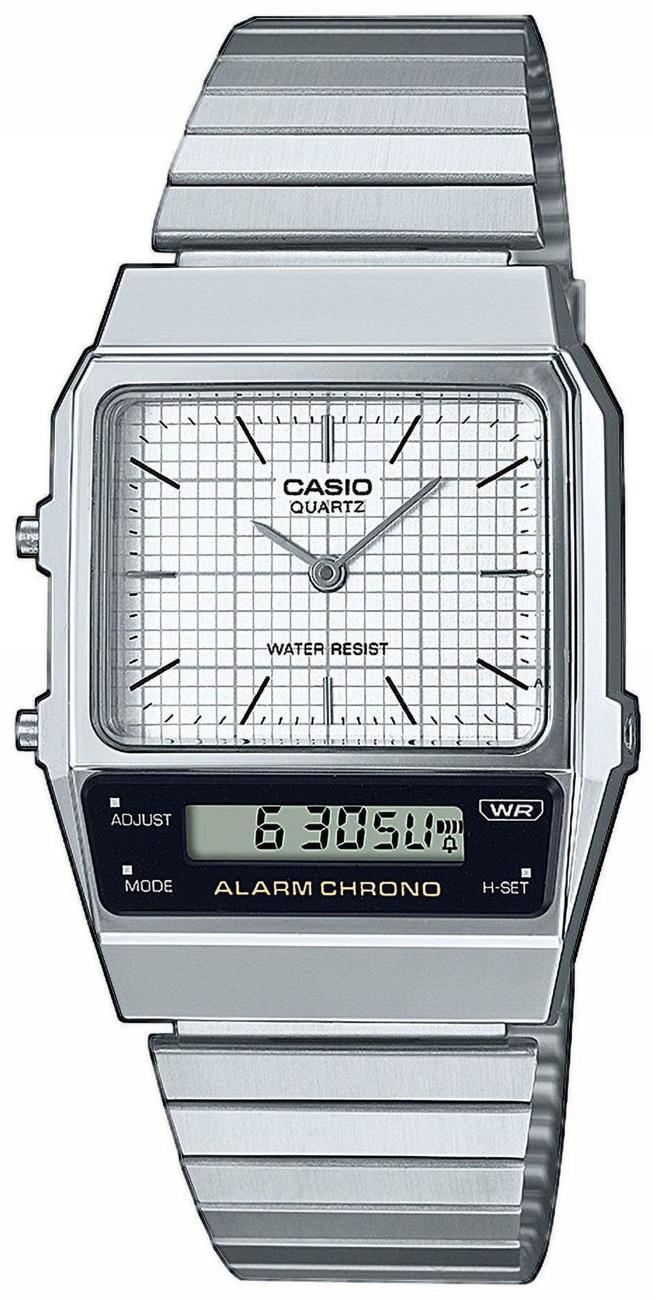 CASIO VINTAGE Chronograph AQ-800E-7AEF, Quarzuhr, Armbanduhr, Damen, Herren, digital, retro, Stoppfunktion
