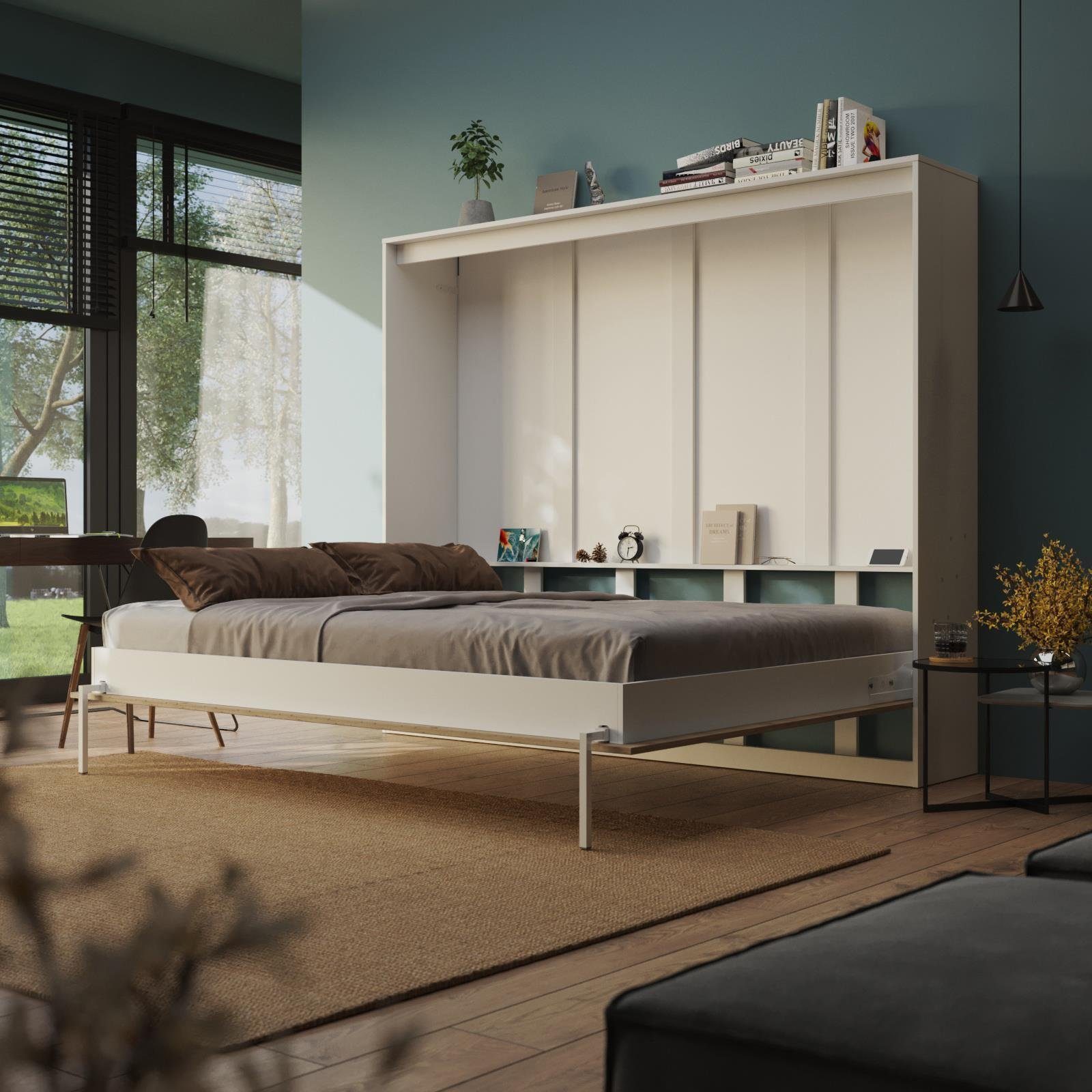 SMARTBett Schrankbett Classic mit Gasdruckfedern 100x200cm günstig online kaufen