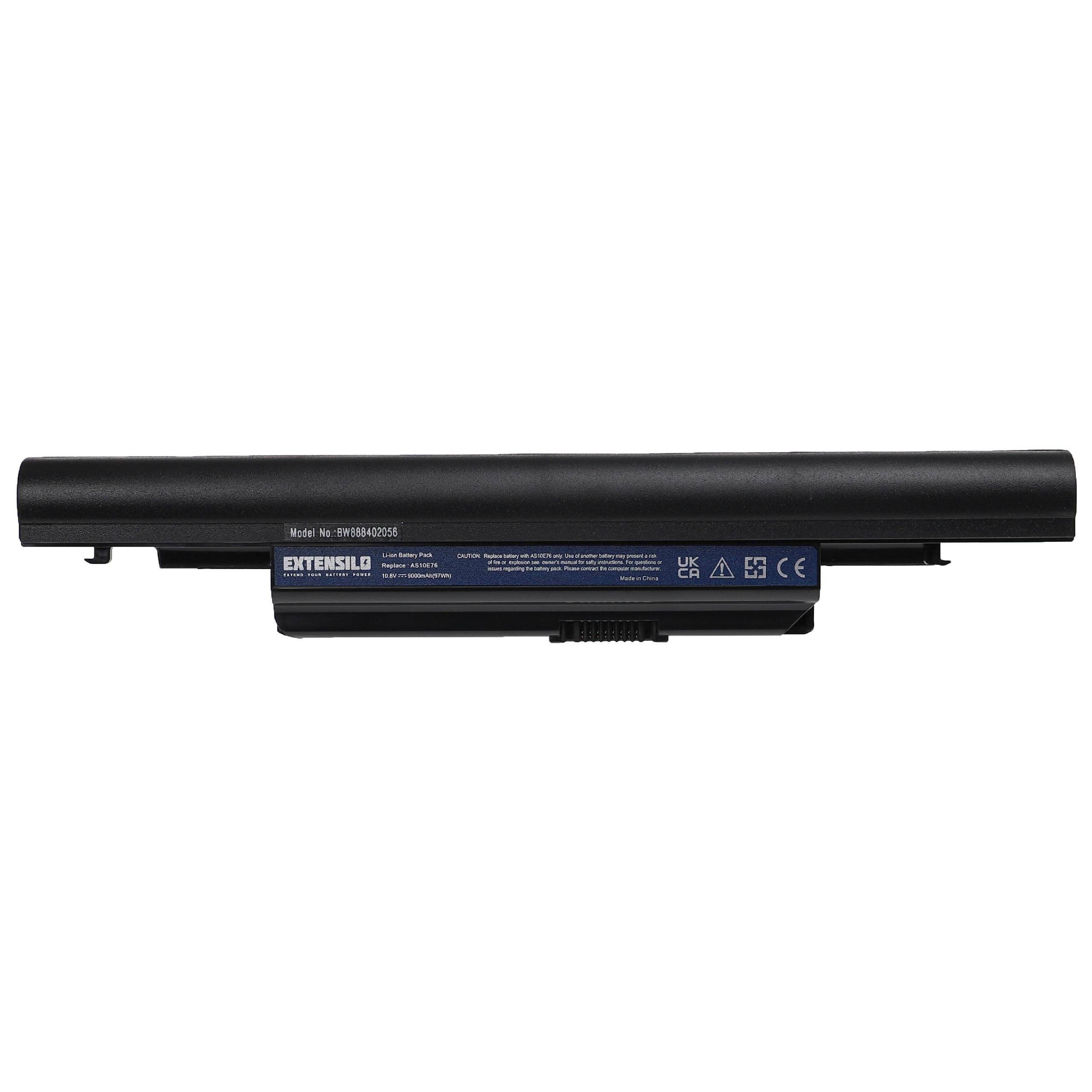 Extensilo passend für Acer Aspire 5745PG, 5745DG-5462G50Mnks, 5745G, 5745P, Laptop-Akku 9000 mAh