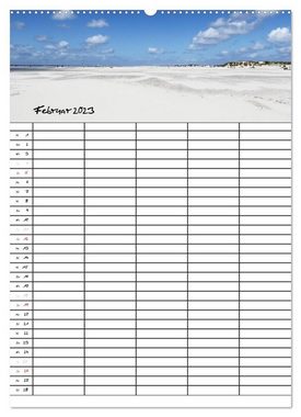 CALVENDO Wandkalender Urlaubsparadies Amrum / Familienplaner (Premium, hochwertiger DIN A2 Wandkalender 2023, Kunstdruck in Hochglanz)