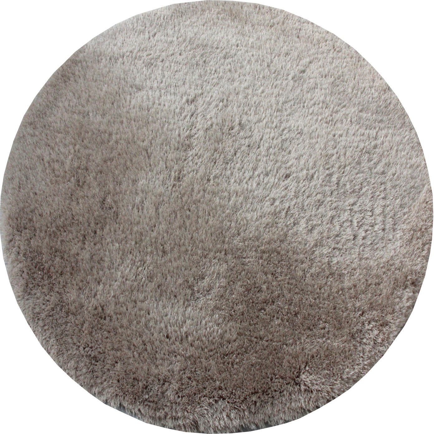 Leonique, flauschig, sand Mikrofaser, Höhe: rund, fußbodenheizungsgeeignet mm, extra Lagos, einfarbig, 45 Hochflor-Teppich