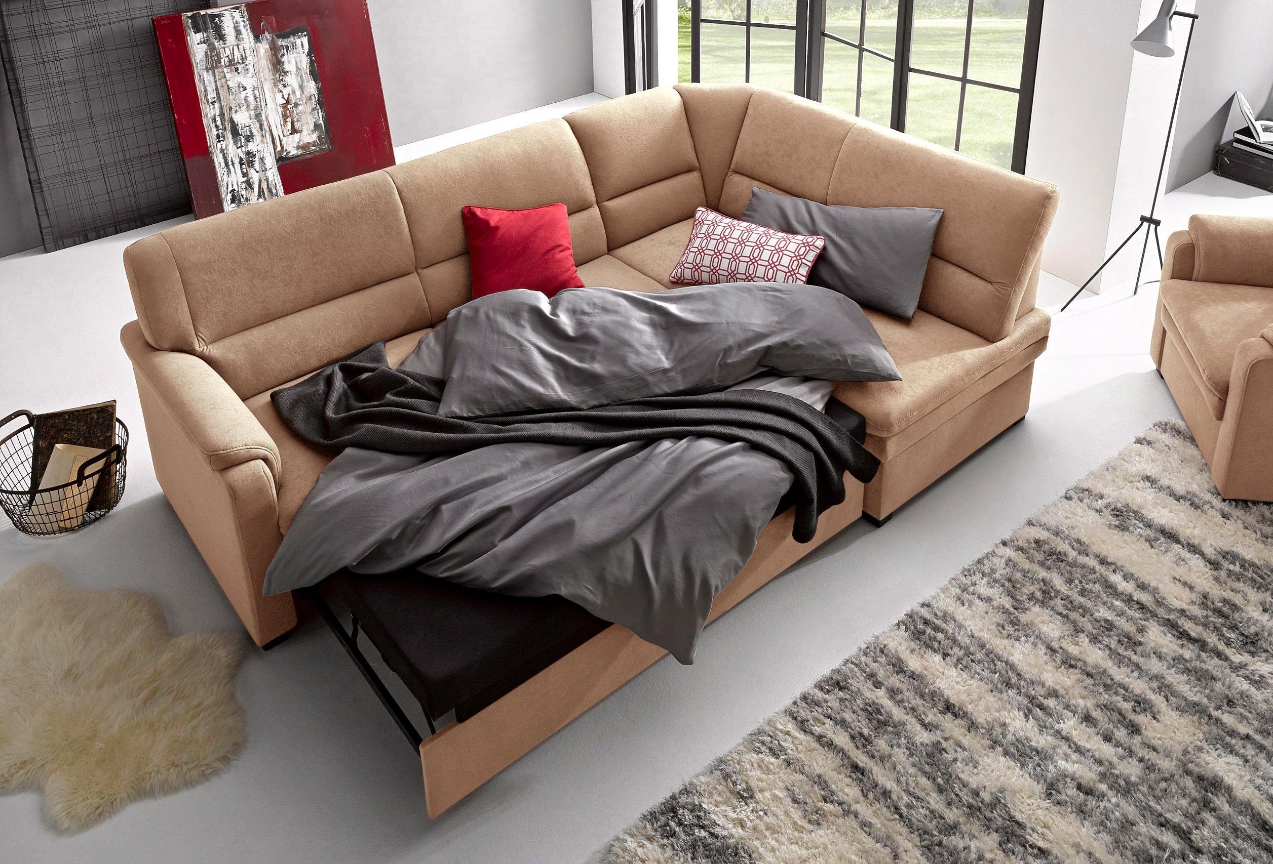 sit&more Ecksofa Pisa L-Form, mit Federkern, günstig online kaufen
