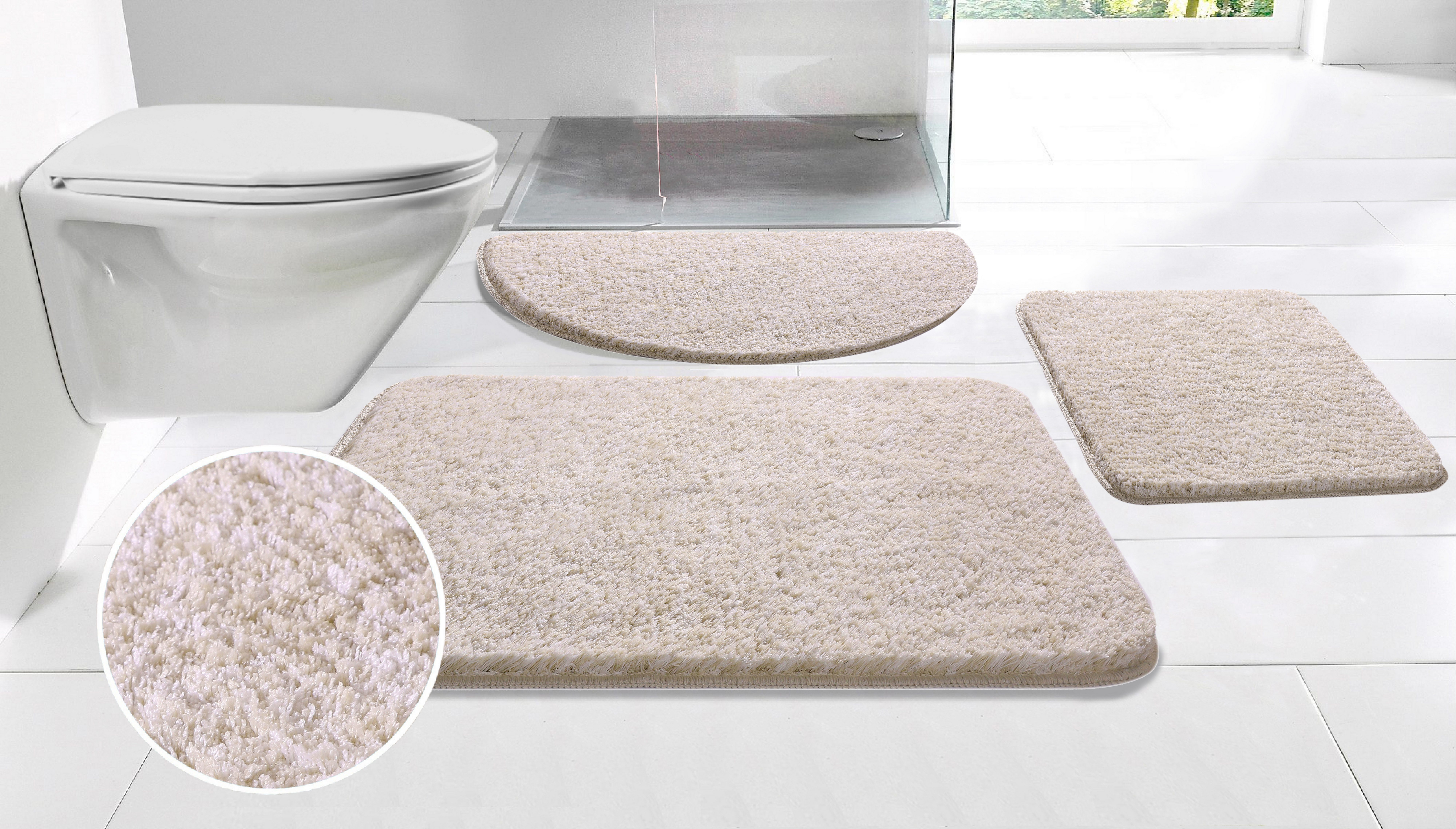 Badematte Vanessa meliert, Badvorleger, Badezimmer Teppich, Duschvorleger